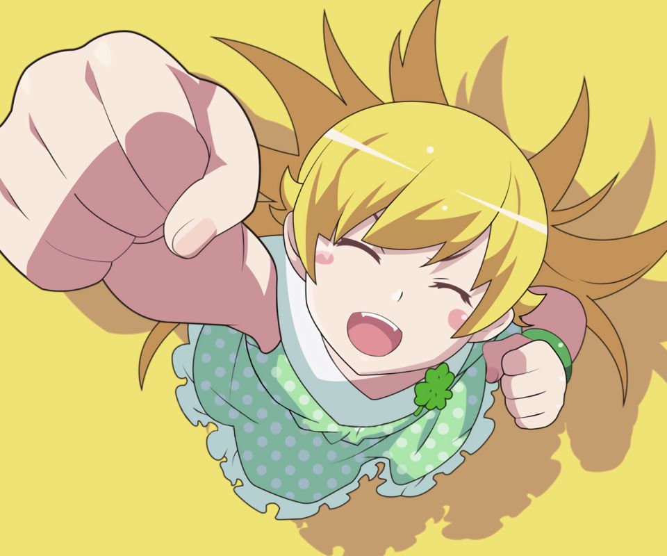 Free download wallpaper Anime, Blonde, Yellow Eyes, Monogatari (Series), Little Girl, Bakemonogatari, Monogatari Series: Second Season, Shinobu Oshino on your PC desktop