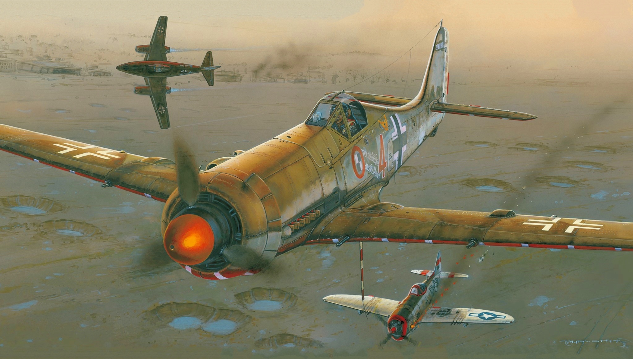 military, focke wulf fw 190, luftwaffe, warplane, world war ii, military aircraft