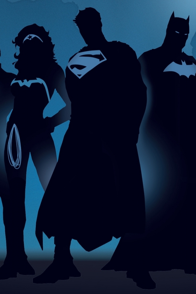Handy-Wallpaper Batman, Blinken, Comics, Übermensch, Grüne Laterne, Aquaman, Wonderwoman, Gerechtigkeitsliga, Wunderfrau kostenlos herunterladen.