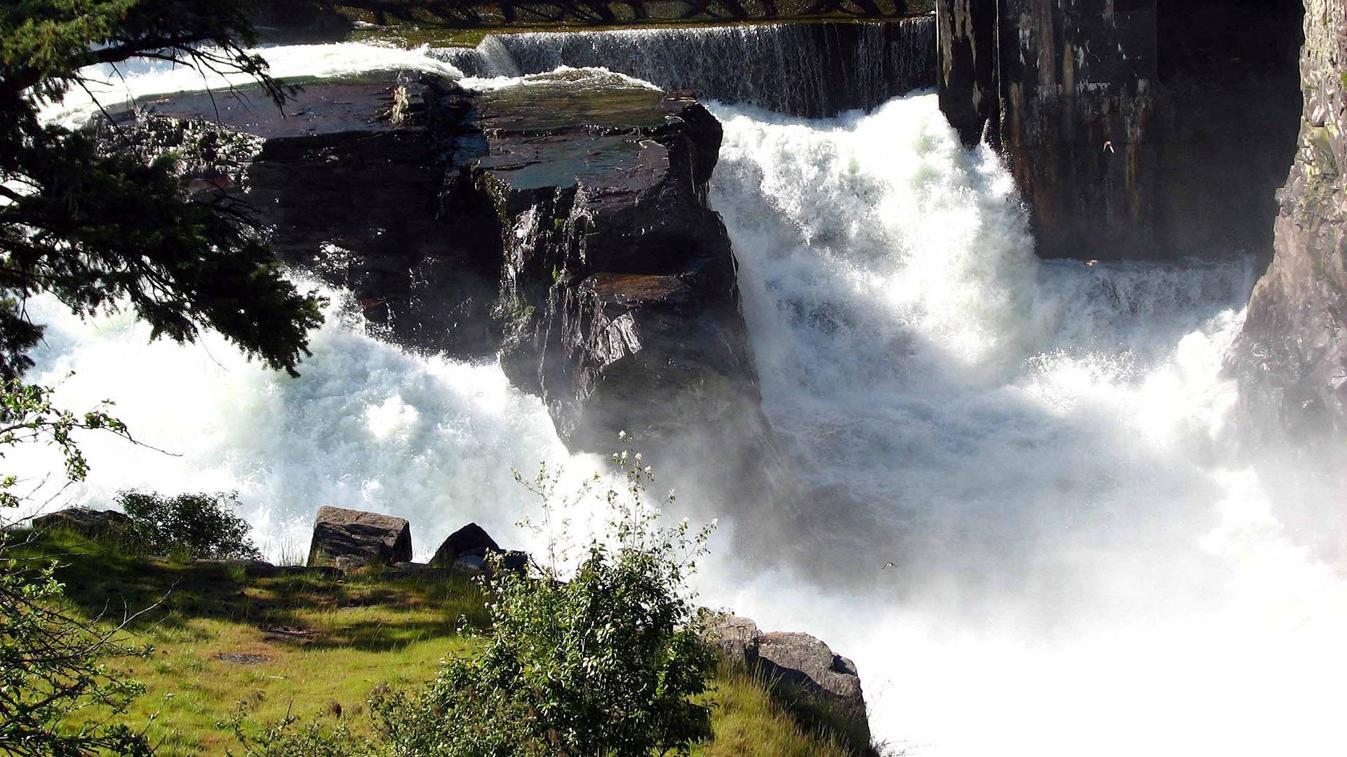 flow, nature, rocks, waterfall, foam, stream, swift, impetuous HD wallpaper