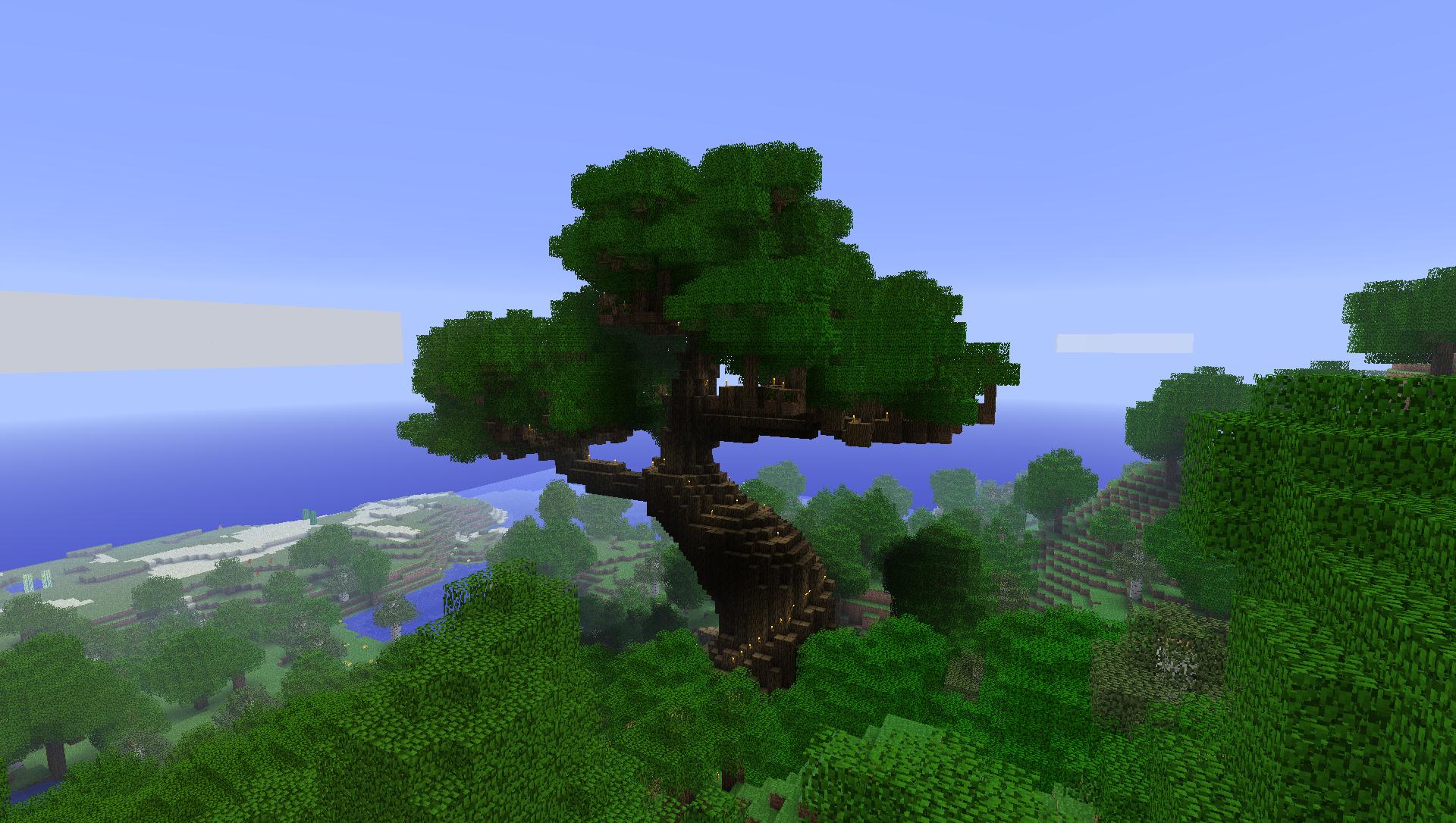 Free download wallpaper Minecraft, Tree, Video Game, Mojang on your PC desktop