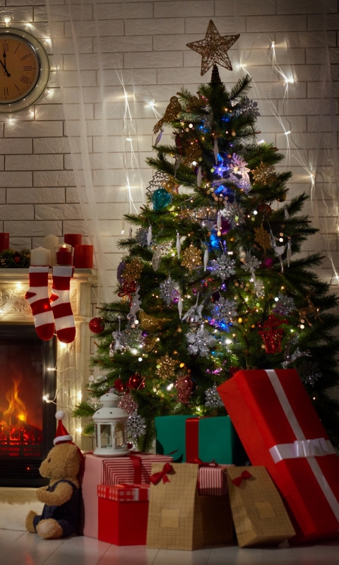 Baixar papel de parede para celular de Natal, Presente, Árvore De Natal, Enfeites De Natal, Feriados gratuito.