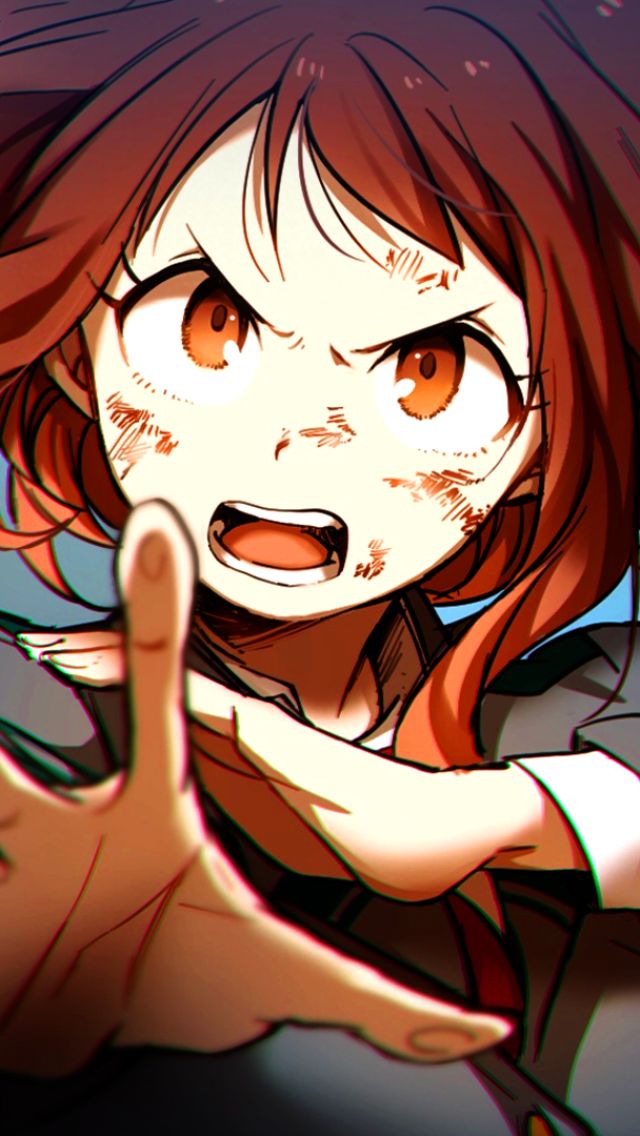 Handy-Wallpaper Braune Augen, Animes, Braune Haare, Kurzes Haar, Boku No Hero Academia, Ochaco Uraraka kostenlos herunterladen.