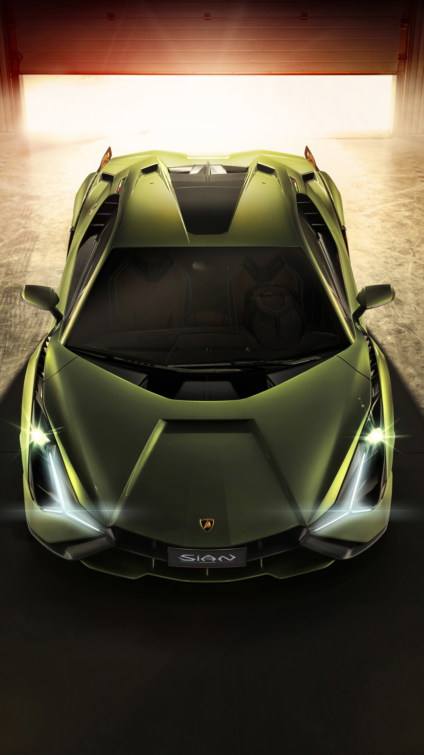Download mobile wallpaper Lamborghini, Car, Supercar, Vehicle, Vehicles, Green Car, Lamborghini Sián Fkp 37, Lamborghini Sián for free.