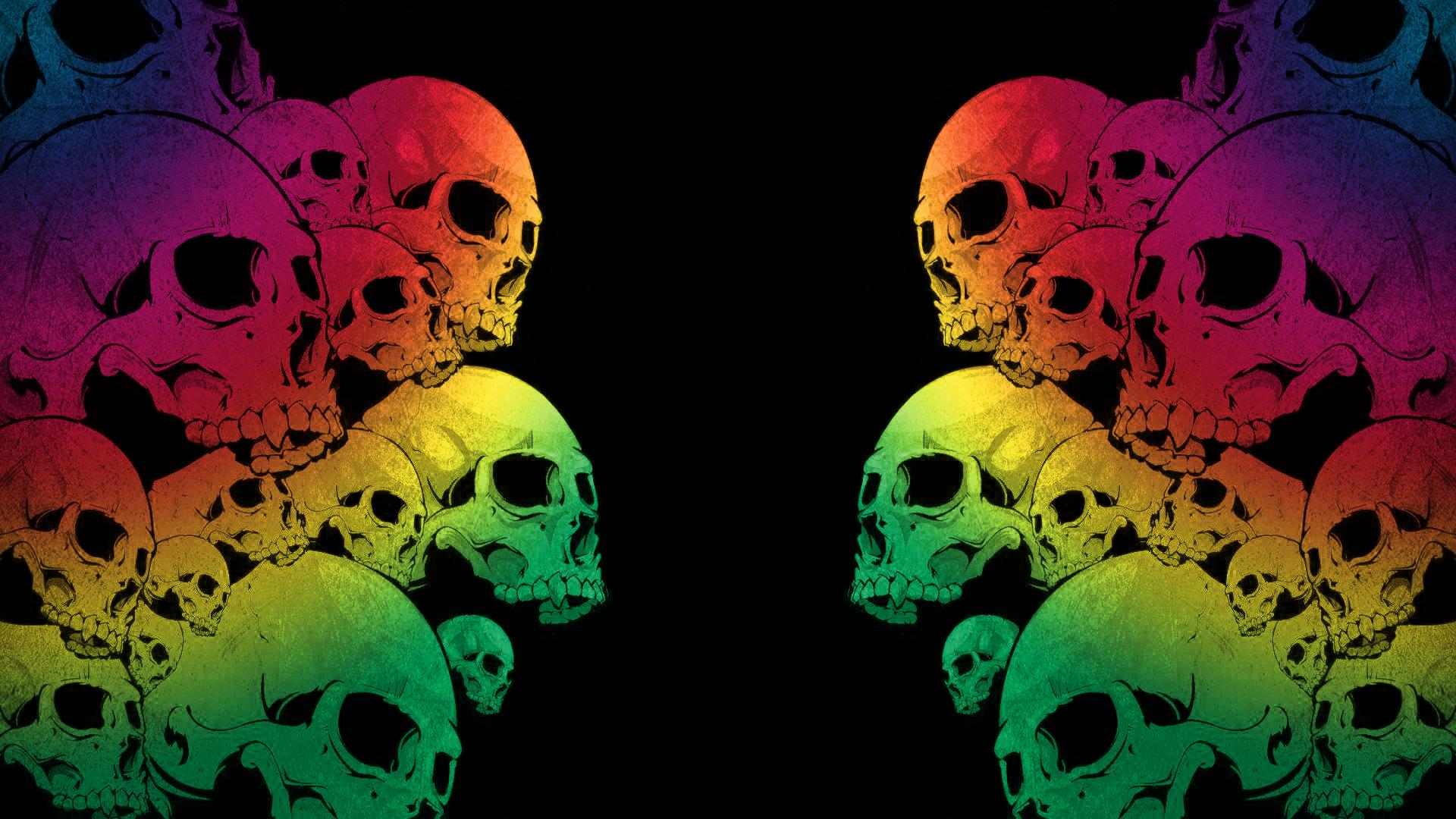 Download mobile wallpaper Dark, Skull for free.