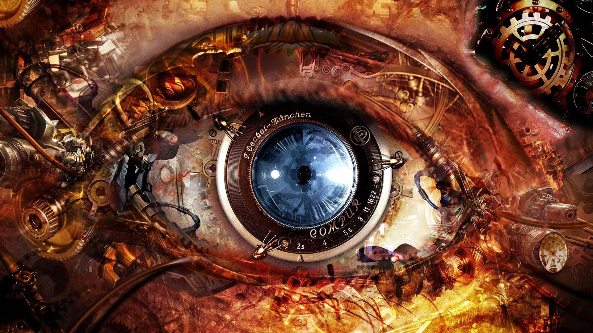 Laden Sie das Science Fiction, Auge, Steampunk-Bild kostenlos auf Ihren PC-Desktop herunter