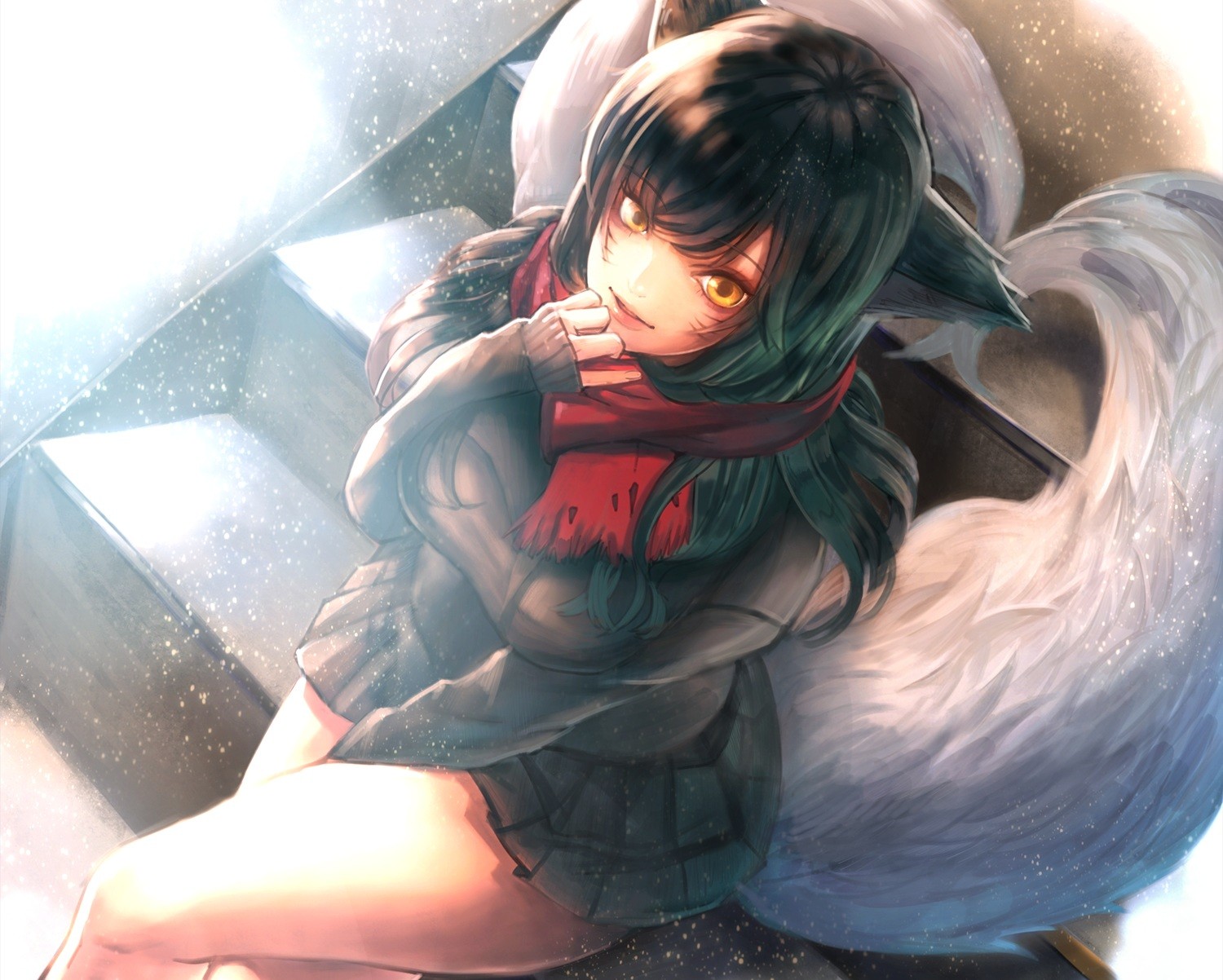 Free download wallpaper League Of Legends, Tail, Video Game, Animal Ears, Ahri (League Of Legends) on your PC desktop