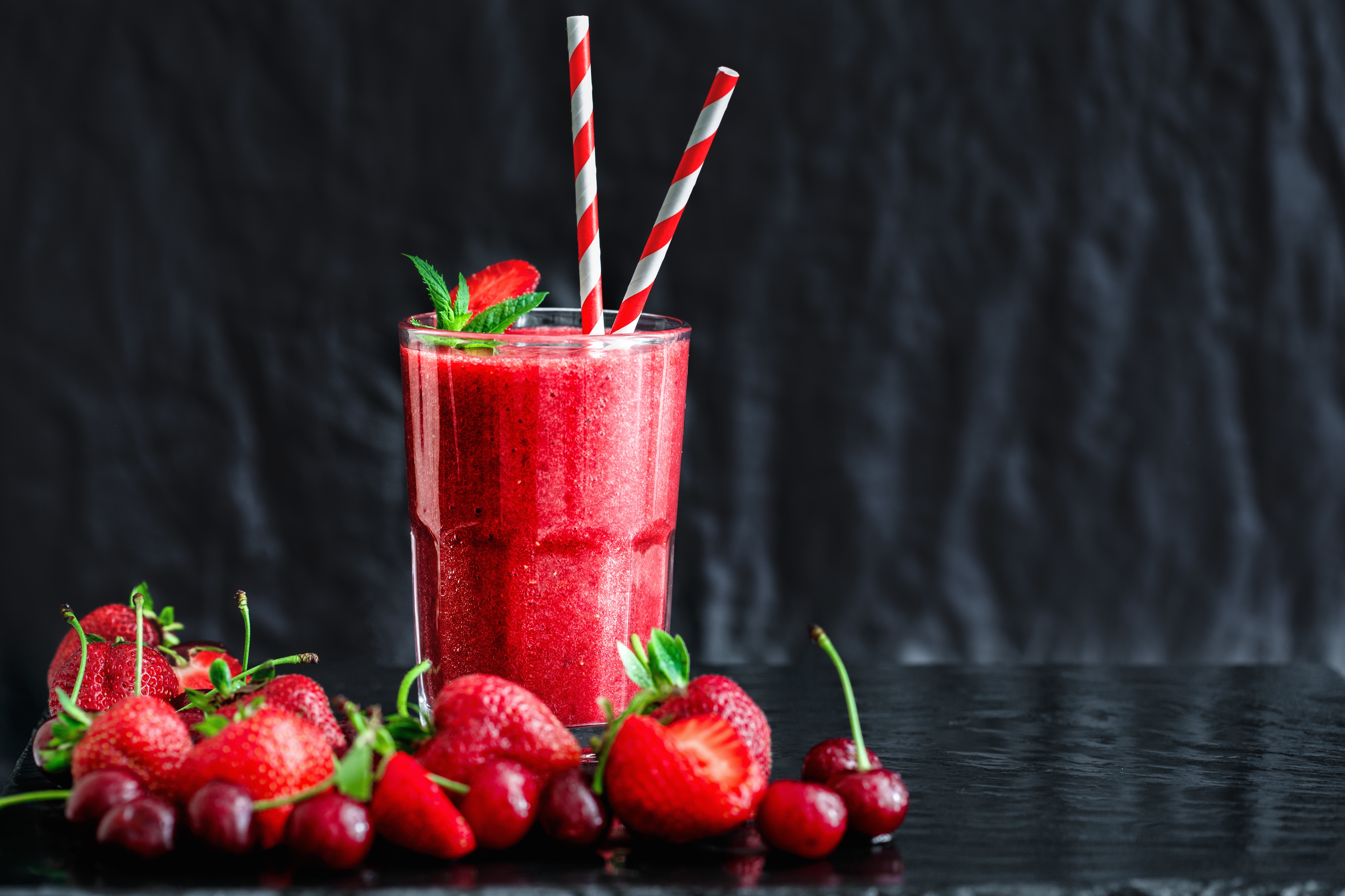 Free download wallpaper Food, Strawberry, Still Life, Glass, Berry, Drink, Smoothie on your PC desktop