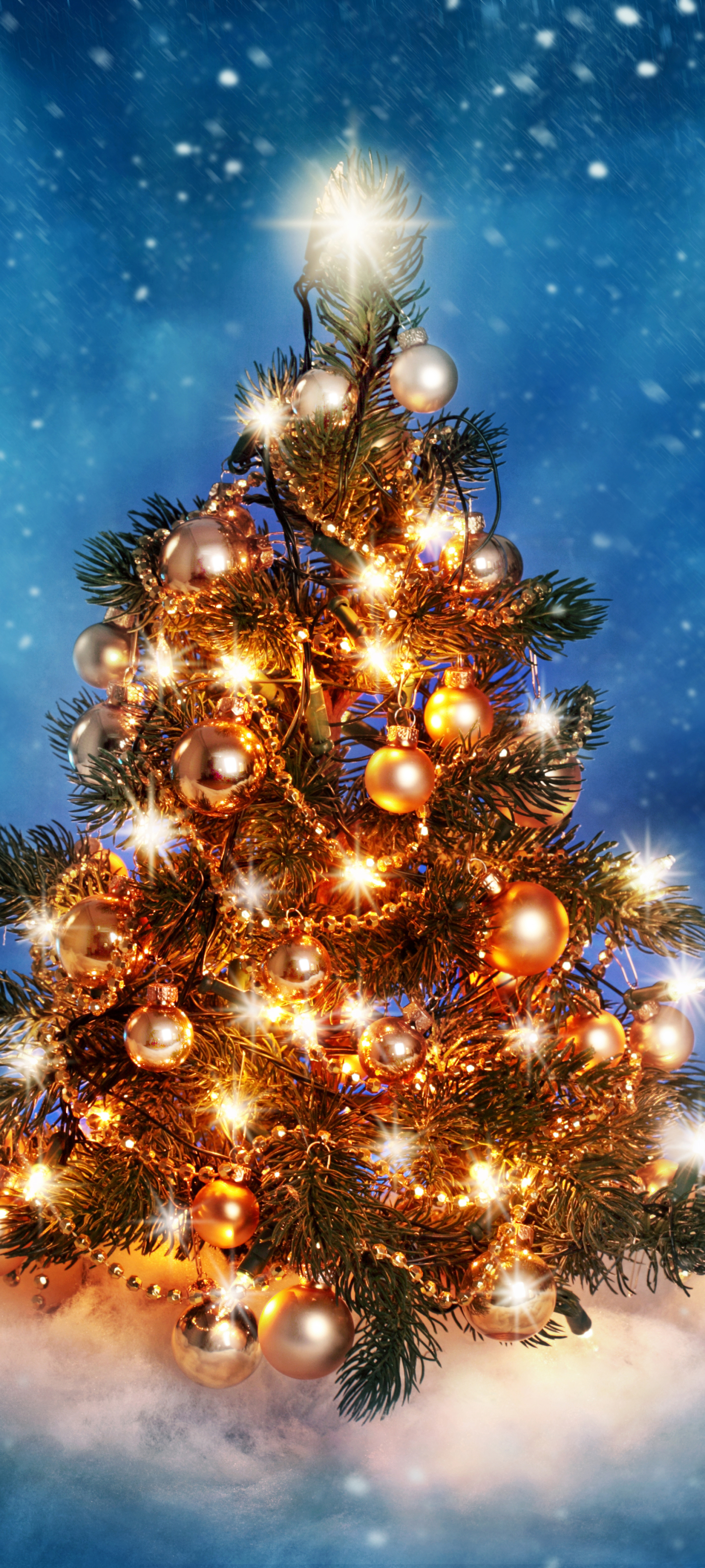 Download mobile wallpaper Christmas, Holiday, Christmas Tree, Christmas Lights for free.