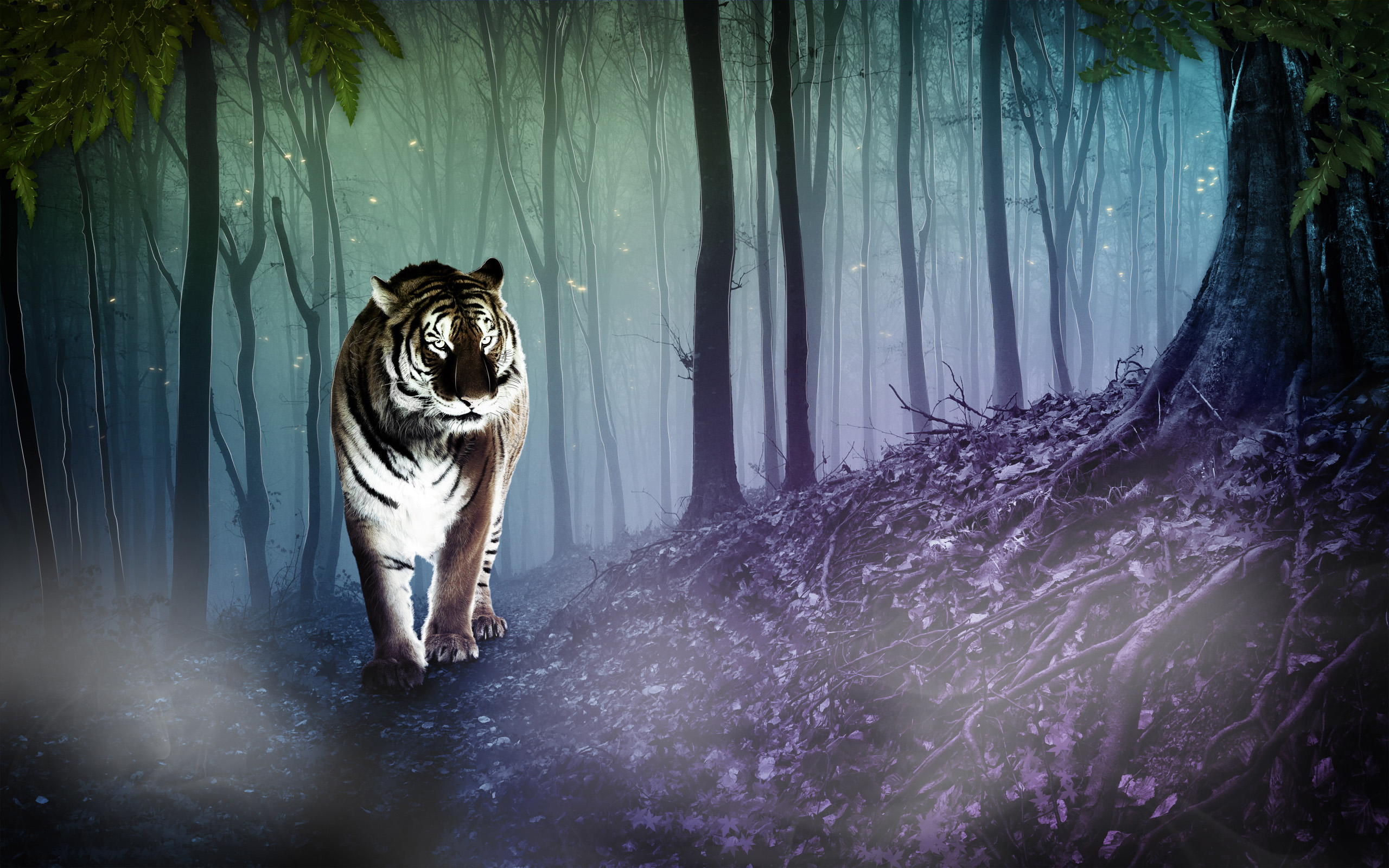 Download mobile wallpaper Cgi, Fantasy, Cats, Animal, Tiger for free.