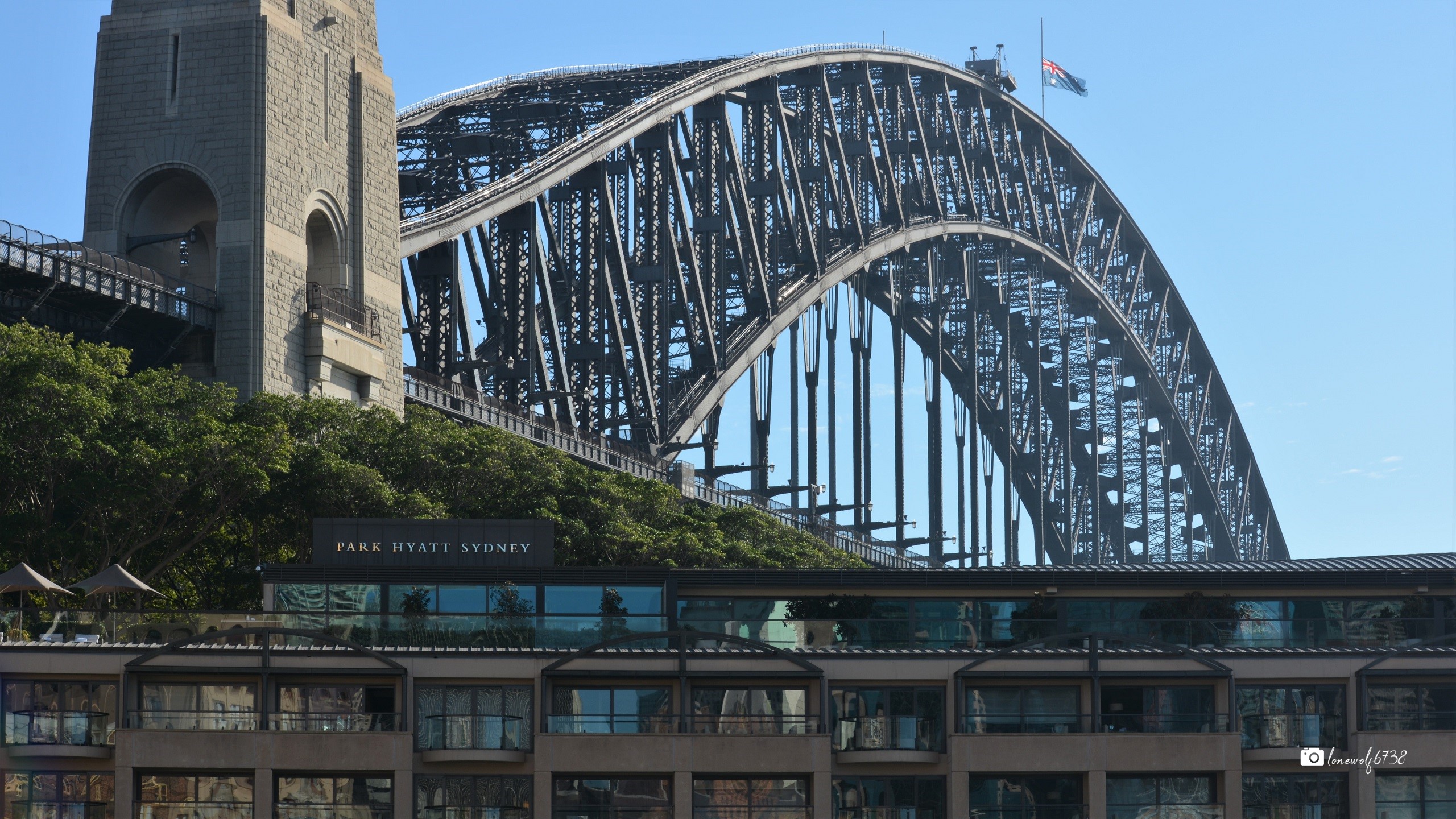 Скачать обои бесплатно Мосты, Сидней, Австралия, Гостиница, Сделано Человеком, Сиднейский Мост Харбор Бридж картинка на рабочий стол ПК