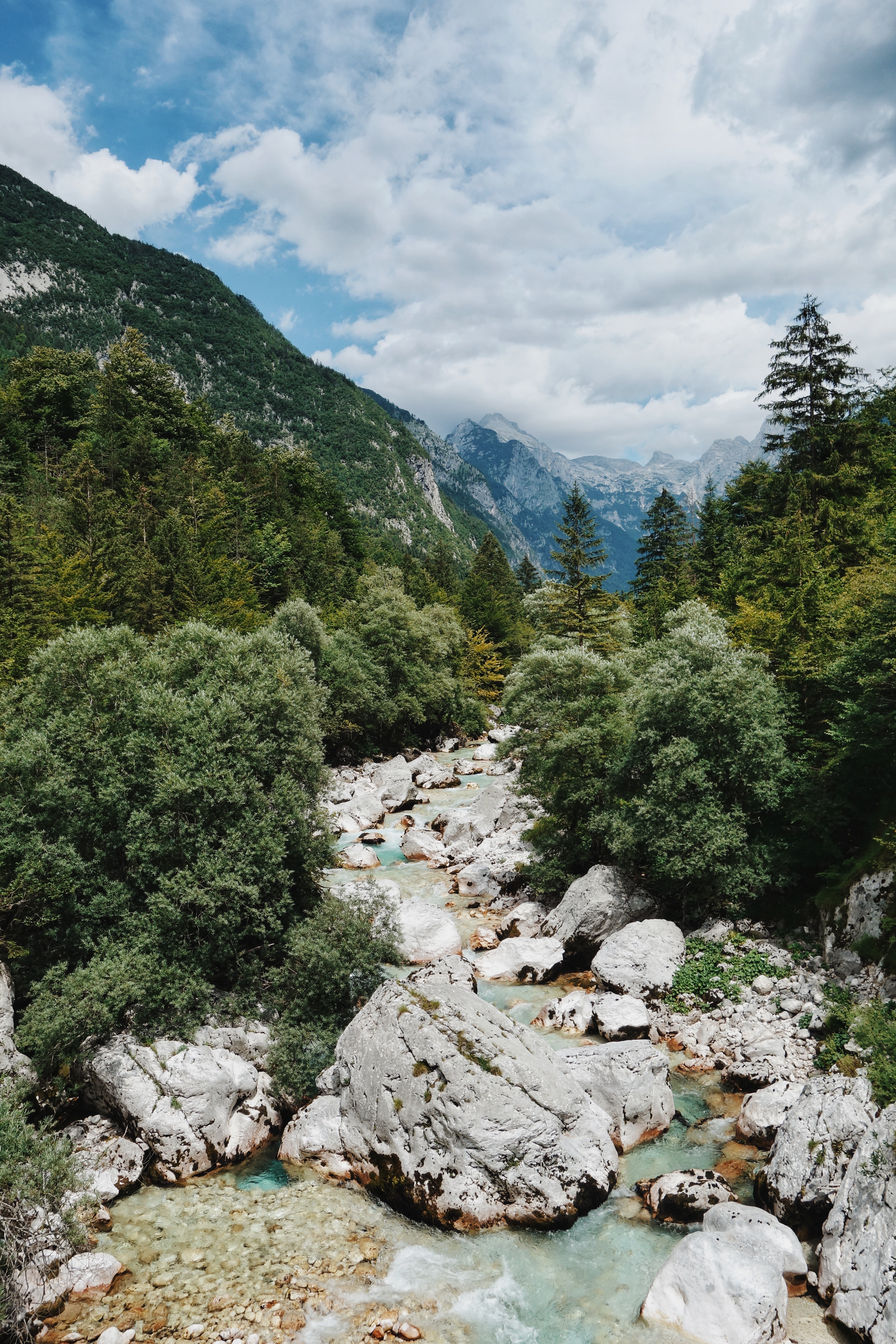 無料モバイル壁紙川, 木, 山脈, 自然, 風景をダウンロードします。