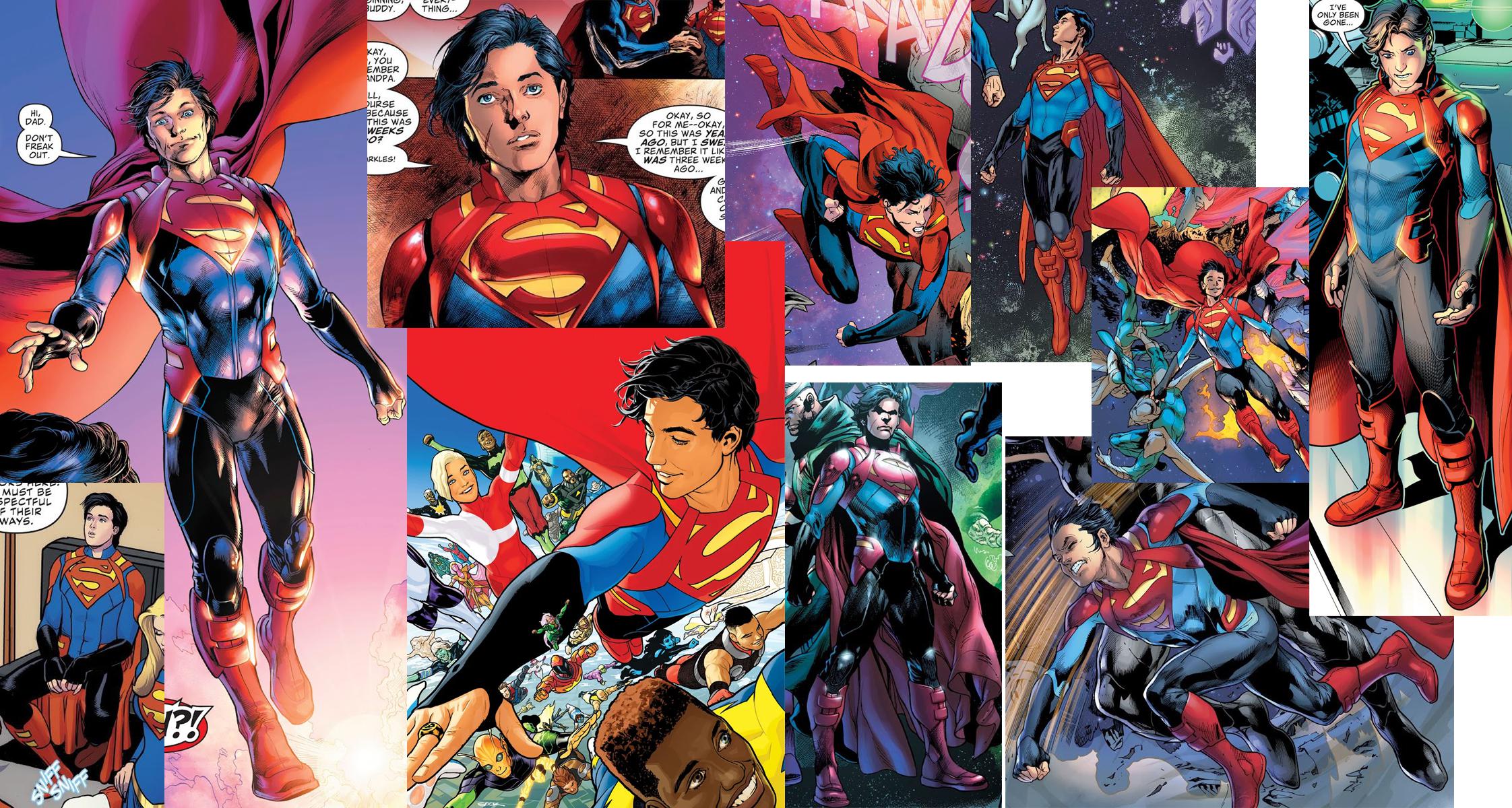comics, superboy, dc comics, jon kent, legion of super heroes, lightning lad, saturn girl, superman
