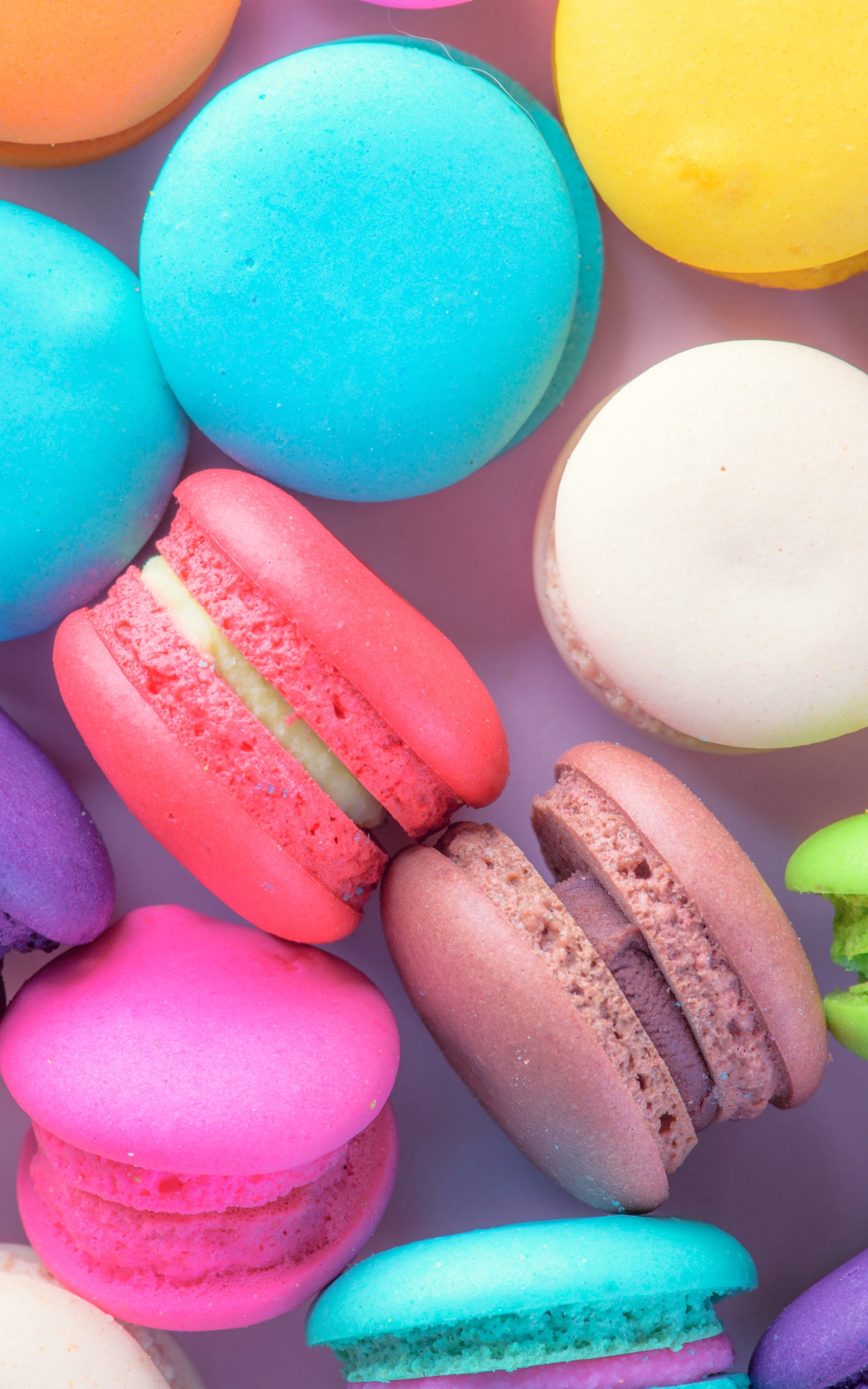 Download mobile wallpaper Food, Colors, Sweets, Macaron for free.