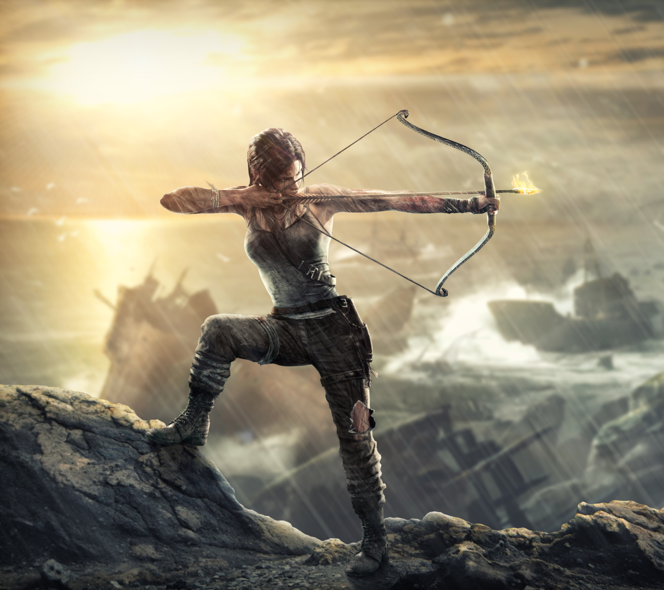 Laden Sie das Tomb Raider, Bogenschütze, Computerspiele, Lara Croft, Grabräuber, Grabräuber (2013)-Bild kostenlos auf Ihren PC-Desktop herunter