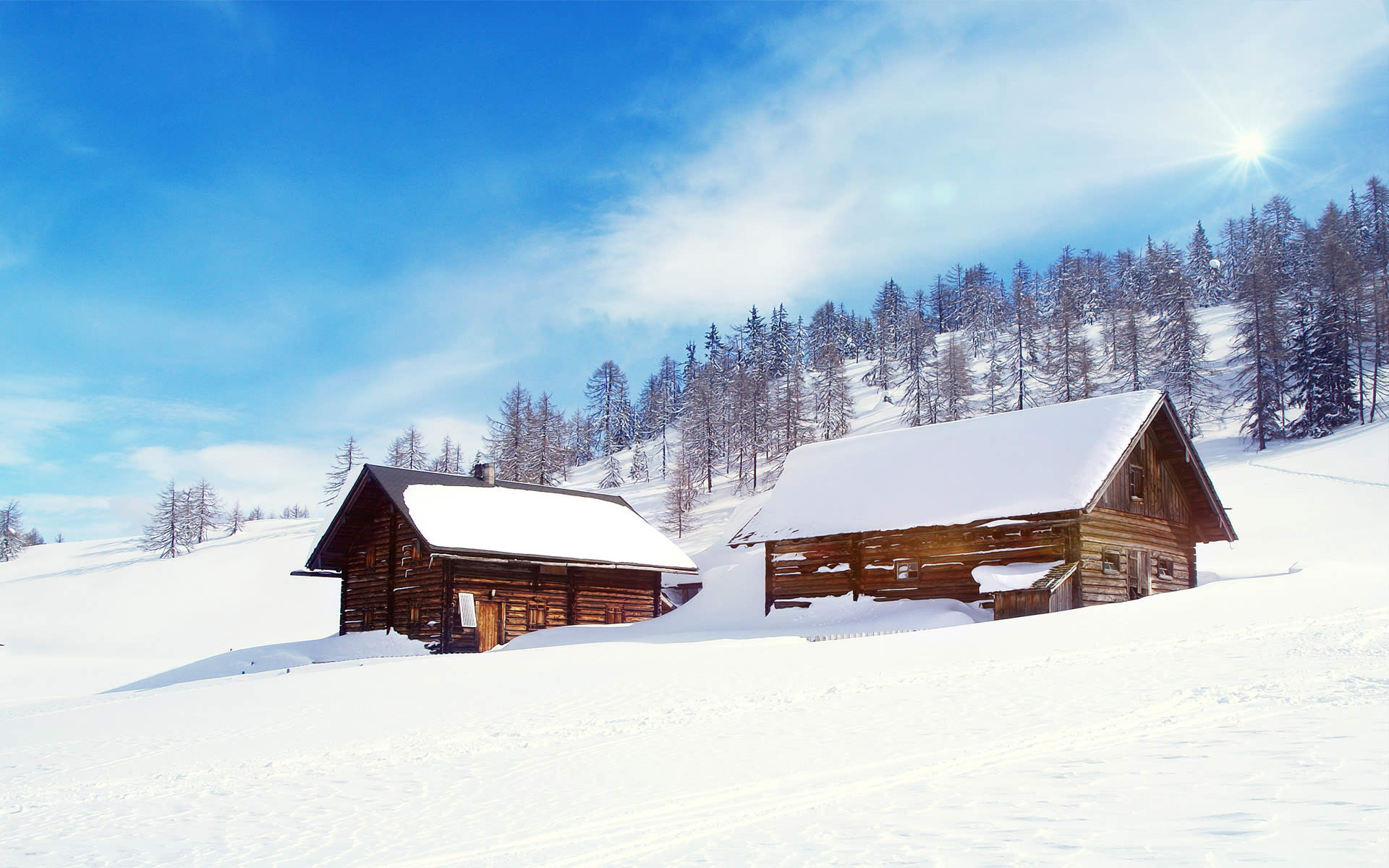 Laden Sie das Winter, Schnee, Hütte, Menschengemacht-Bild kostenlos auf Ihren PC-Desktop herunter