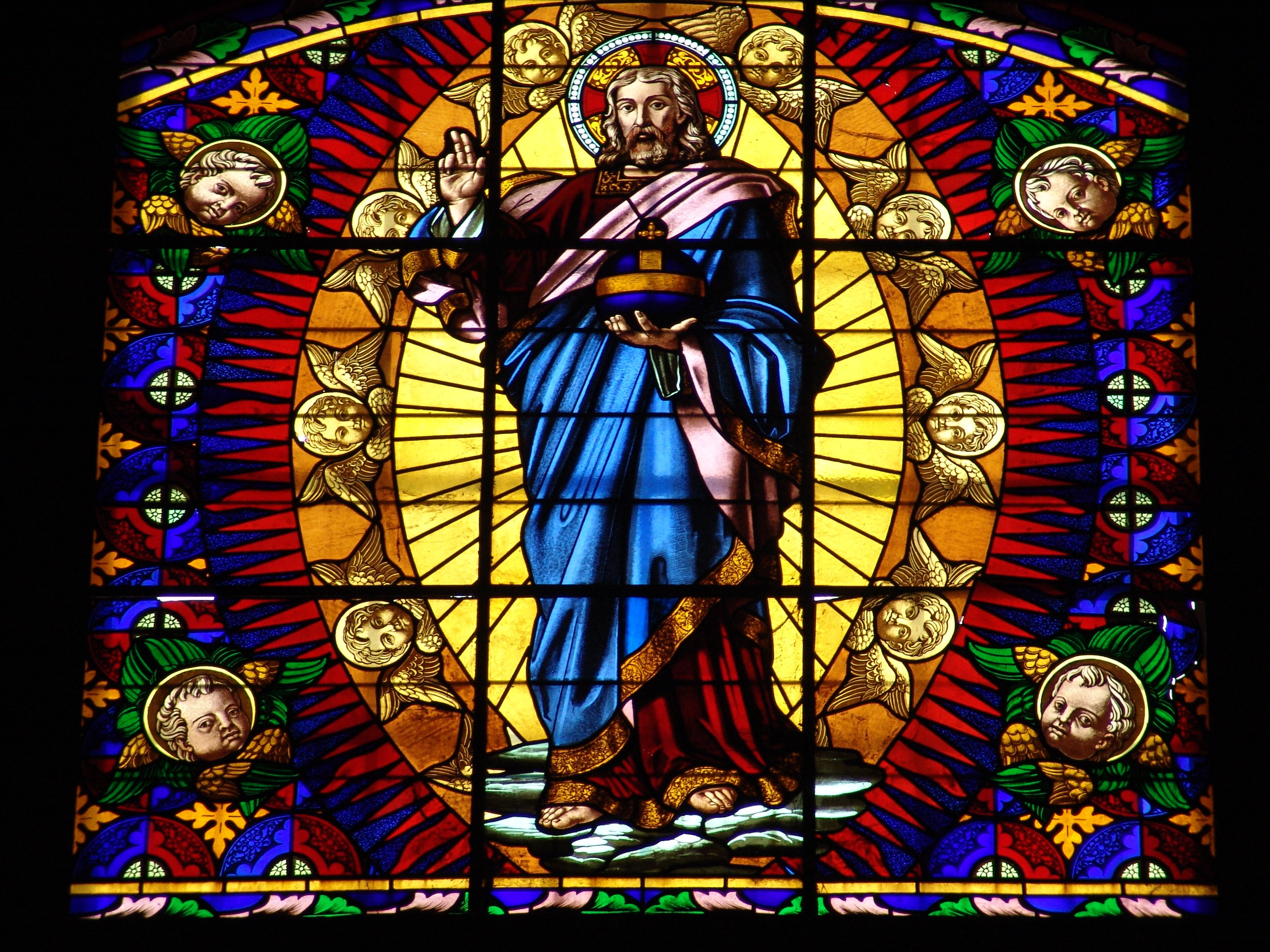 Download mobile wallpaper Colors, Window, Colorful, Photography, Stained Glass, Religion, Religious for free.