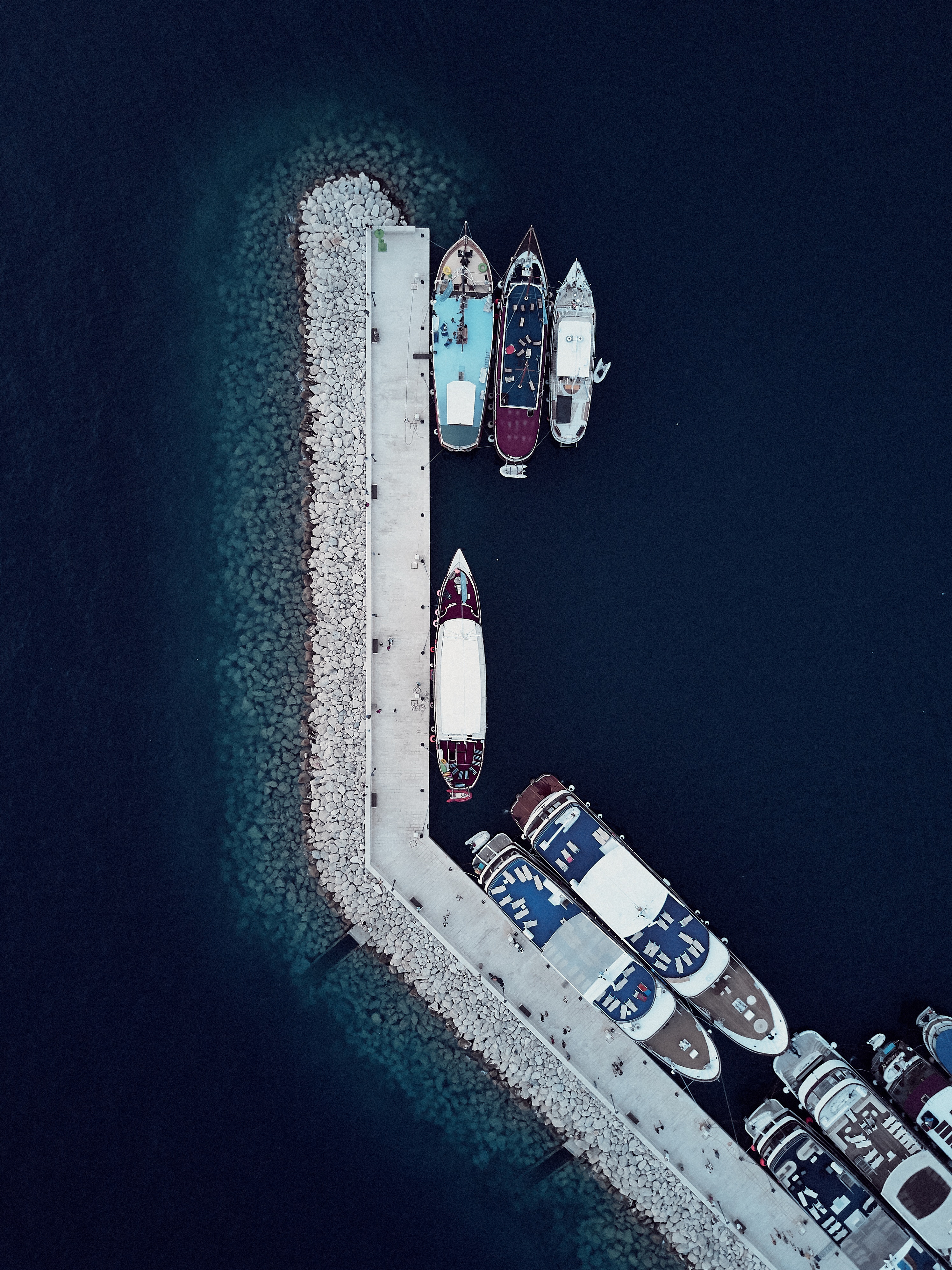 nature, boats, view from above, pier, wharf, berth