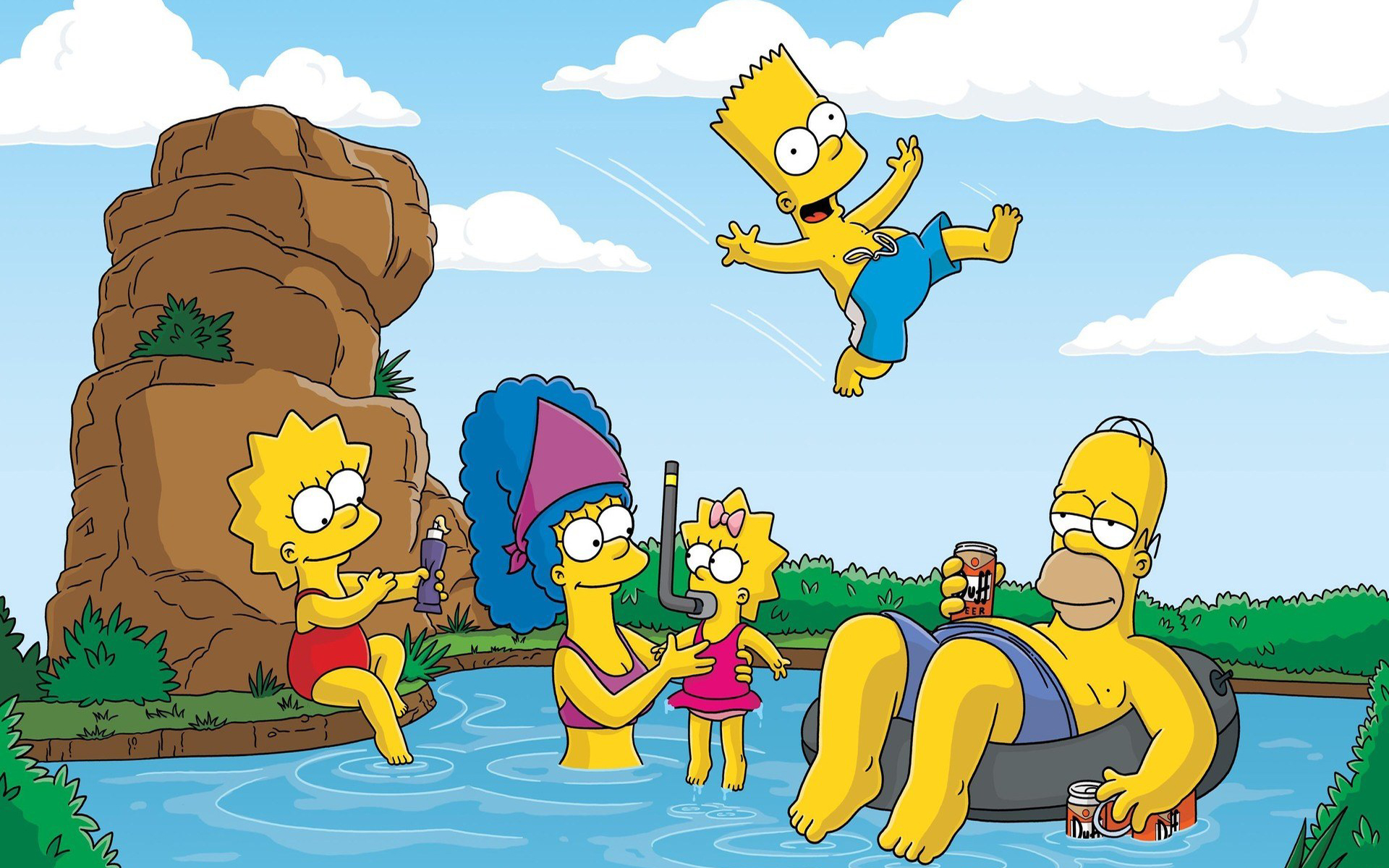 Baixar papel de parede para celular de Maggie Simpson, Os Simpsons, Bart Simpson, Homer Simpson, Lisa Simpson, Marge Simpson, Programa De Tv gratuito.