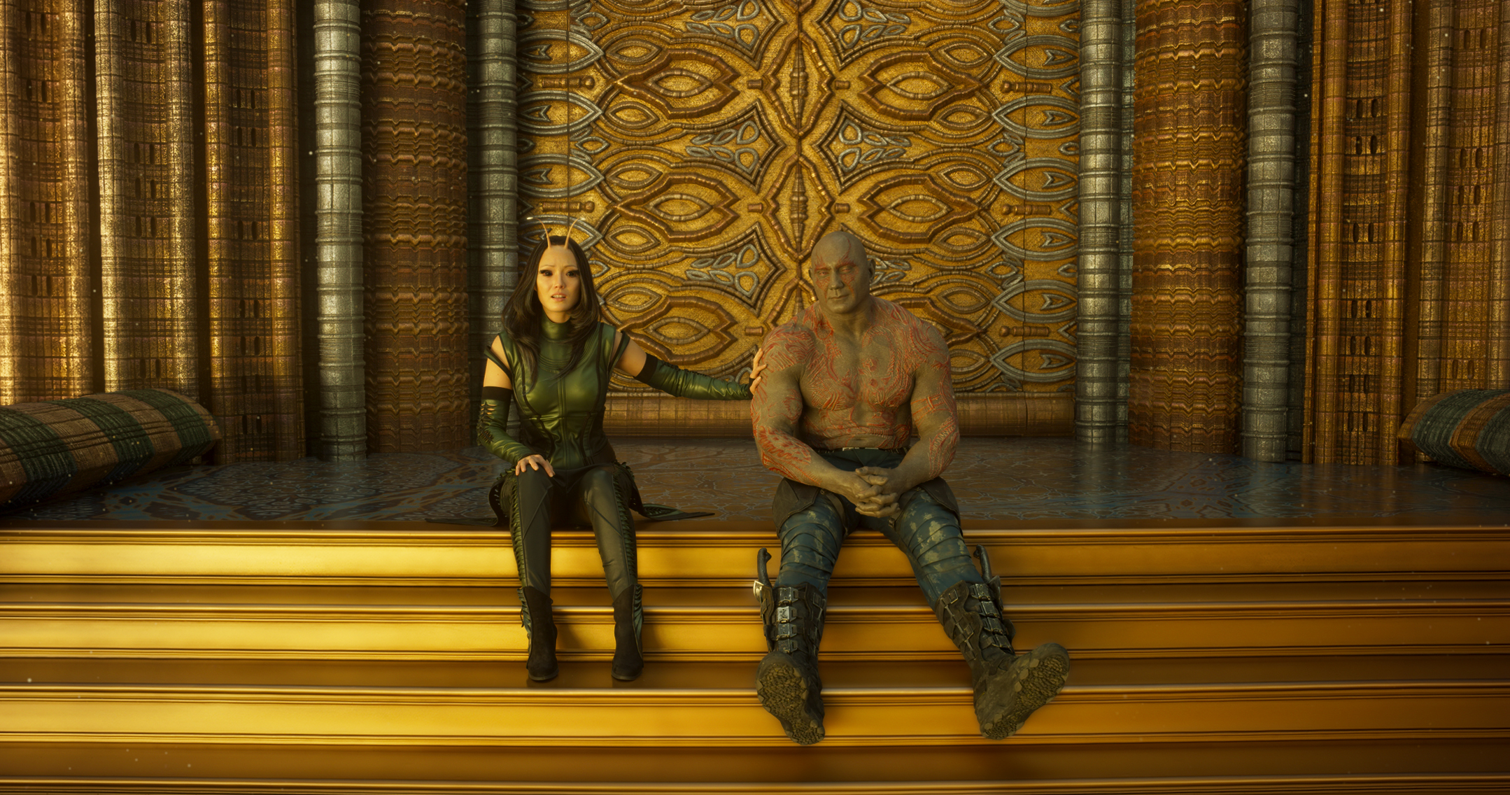 Download mobile wallpaper Movie, Drax The Destroyer, Dave Bautista, Mantis (Marvel Comics), Guardians Of The Galaxy Vol 2, Pom Klementieff for free.