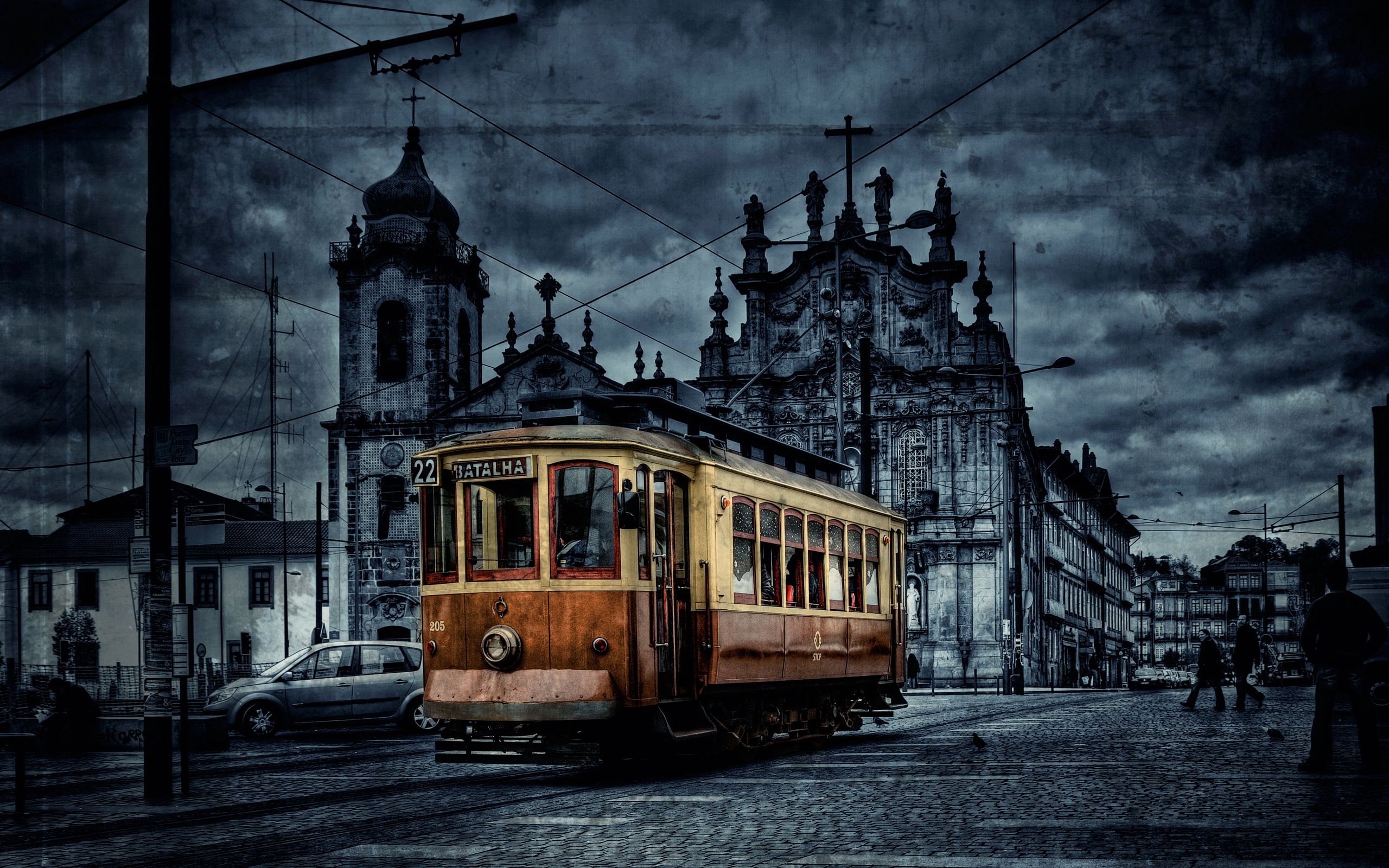 Download mobile wallpaper Cities, Tram, City, Color, Hdr for free.