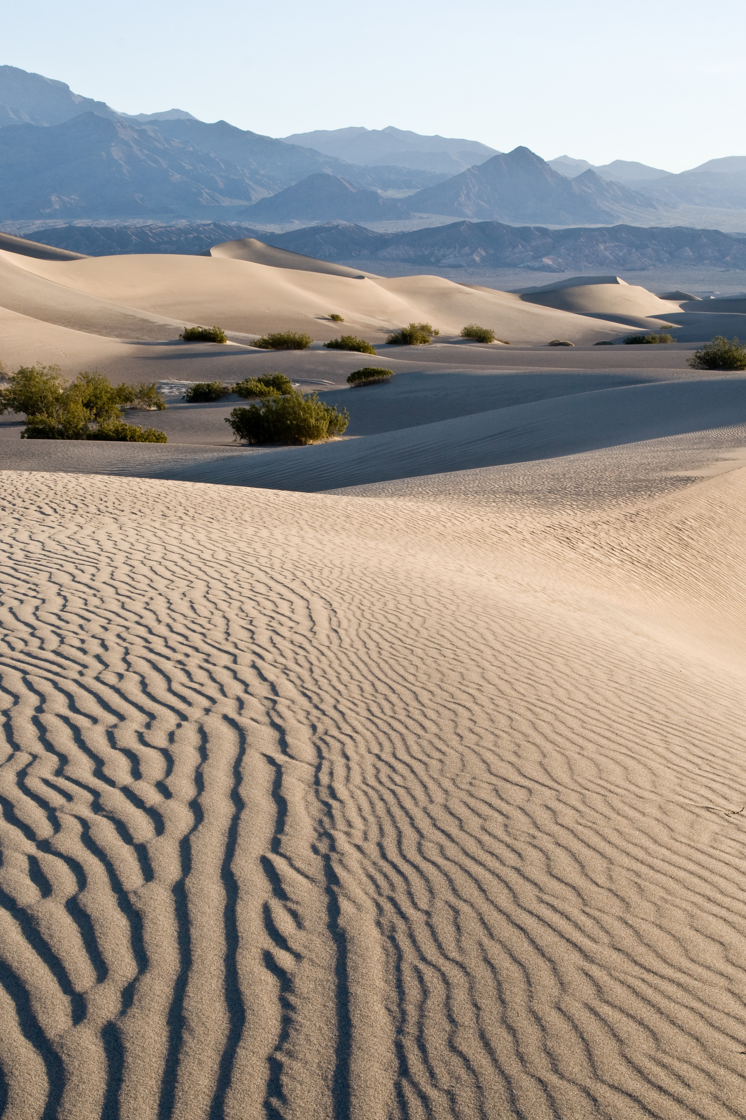 Скачать картинку Следы, Скалы, Волны, Песок, Природа, Пустыня в телефон бесплатно.