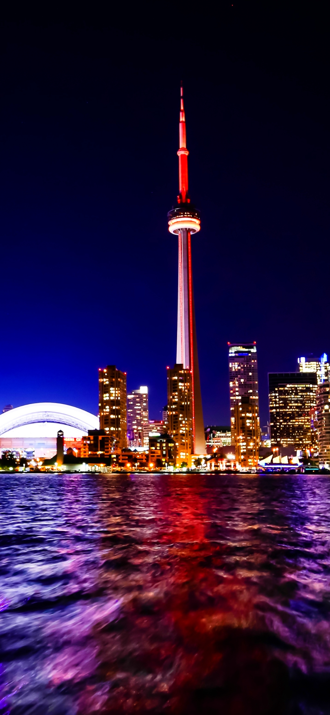 Handy-Wallpaper Städte, Kanada, Toronto, Nacht, Ontario, Menschengemacht kostenlos herunterladen.