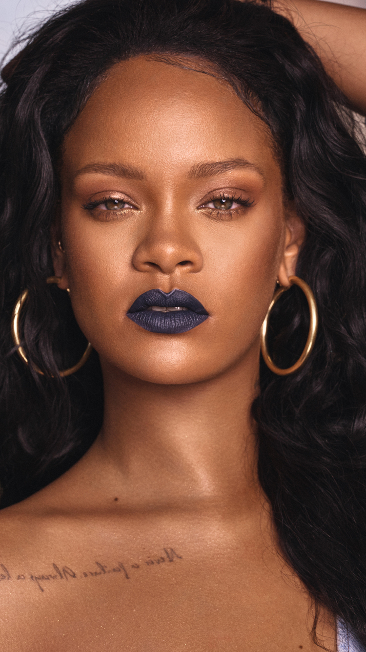 Download mobile wallpaper Music, Rihanna, Singer, Lipstick, Barbadian for free.