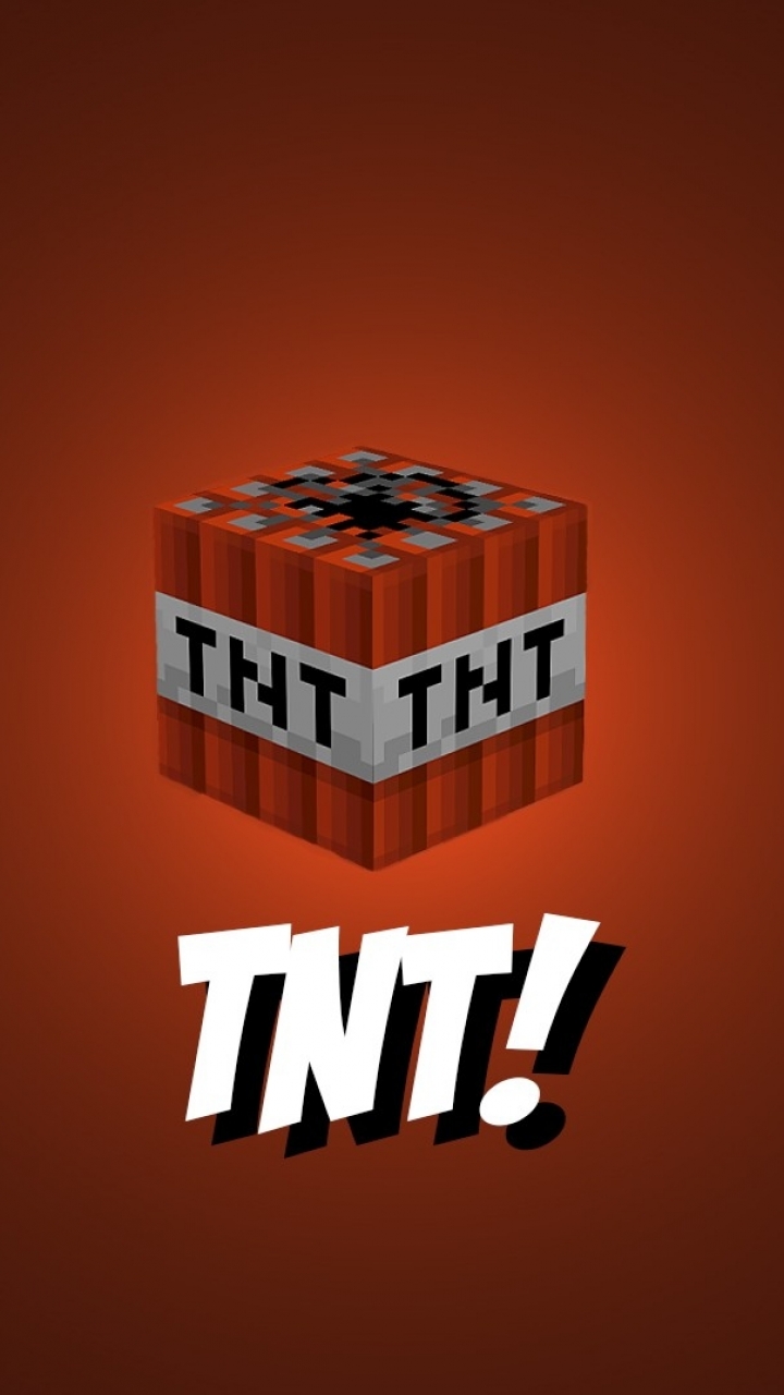 Download mobile wallpaper Minecraft, Video Game, Orange (Color), Tnt for free.