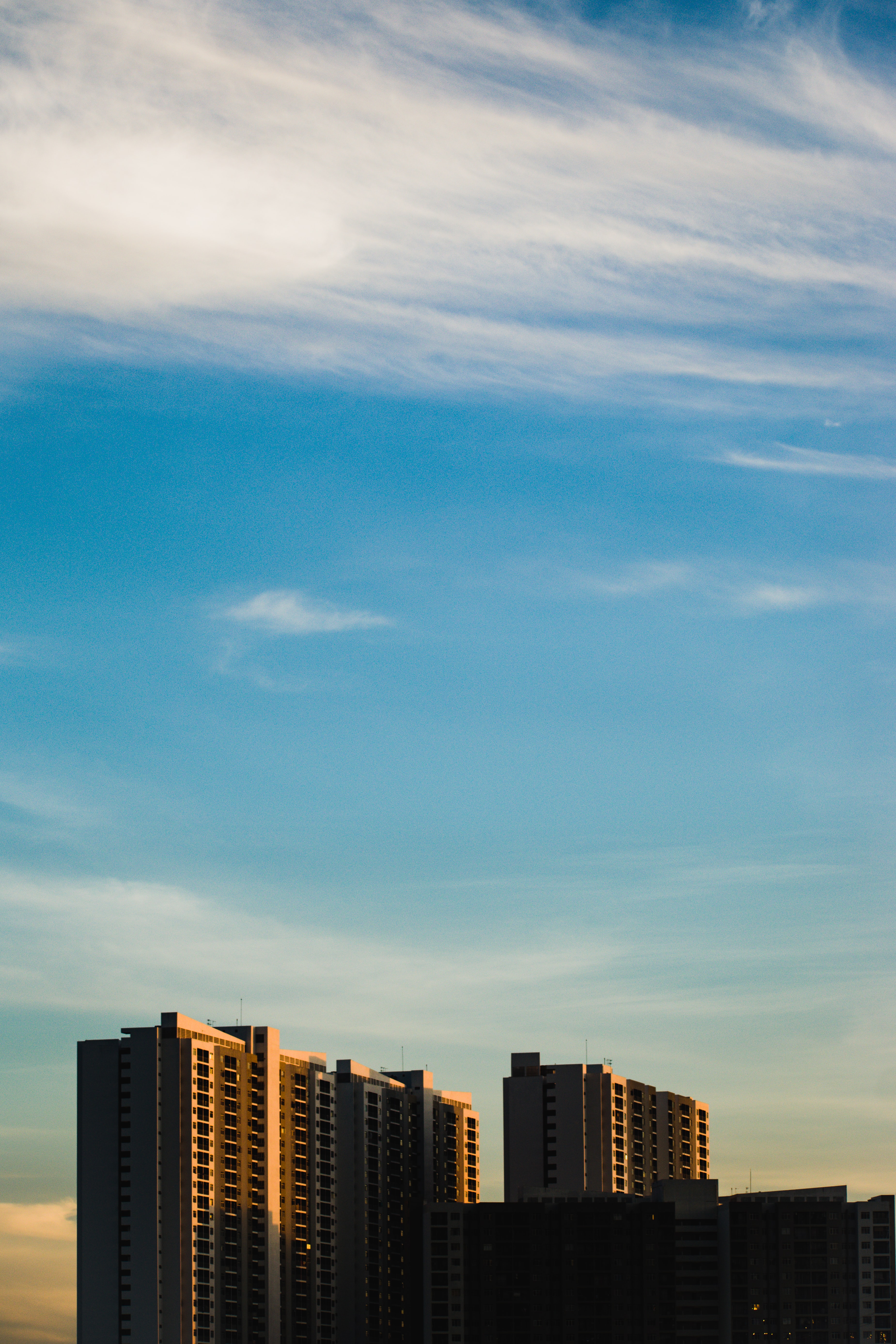 apartment, architecture, cities, sunset, sky, building, flat