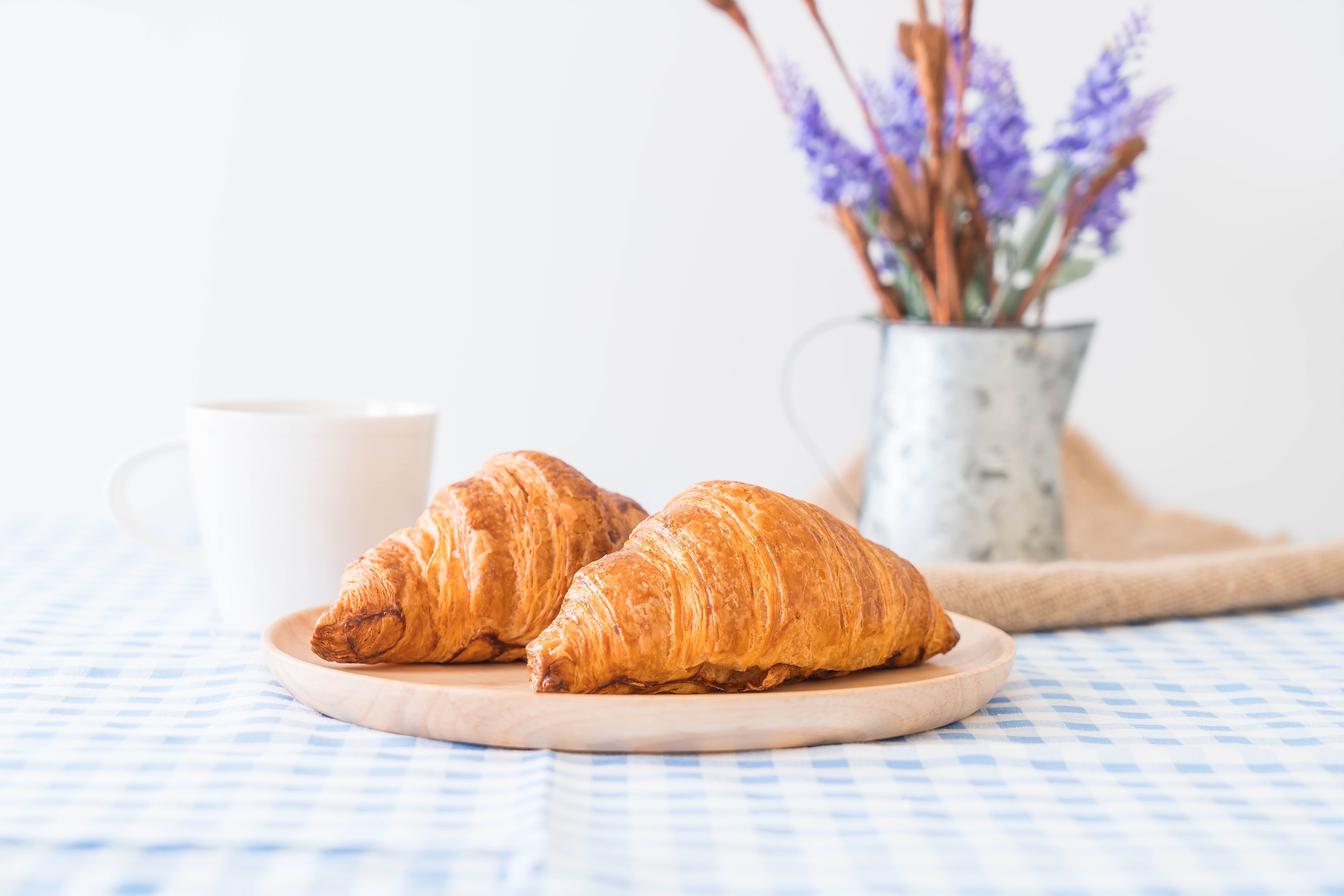 Download mobile wallpaper Food, Breakfast, Croissant, Viennoiserie for free.