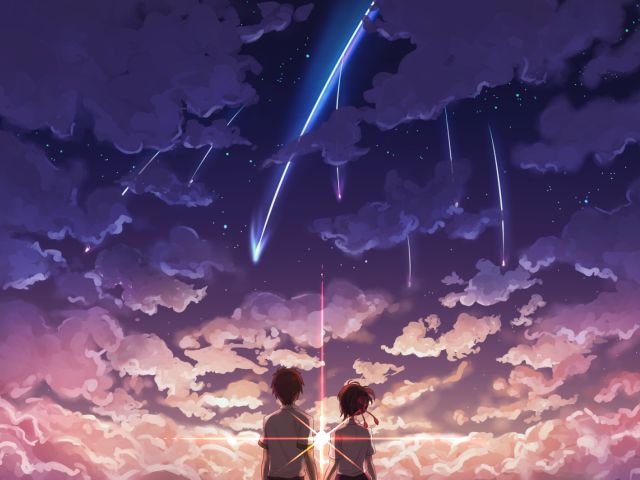 Download mobile wallpaper Anime, Your Name, Kimi No Na Wa, Mitsuha Miyamizu, Taki Tachibana for free.