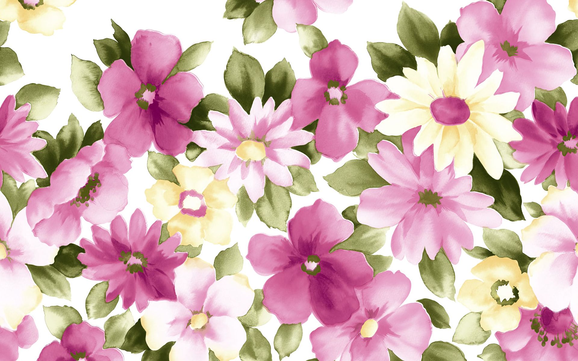 Download mobile wallpaper Flower, Painting, Artistic, White Flower, Pink Flower for free.