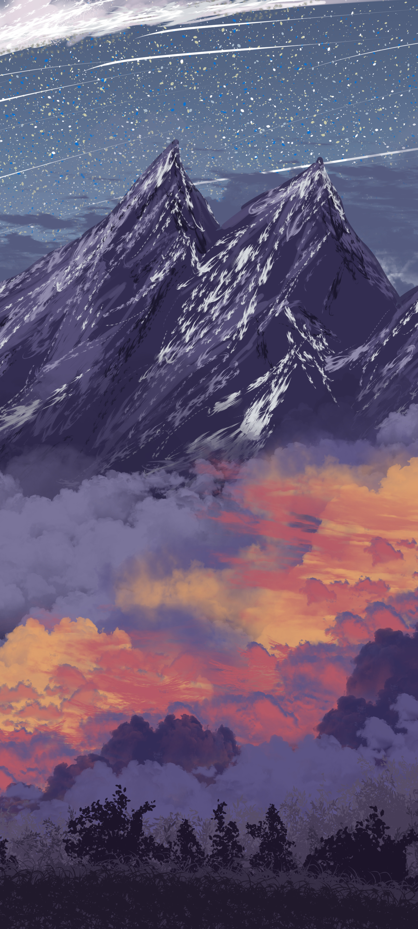 Download mobile wallpaper Mountain, Peak, Artistic for free.