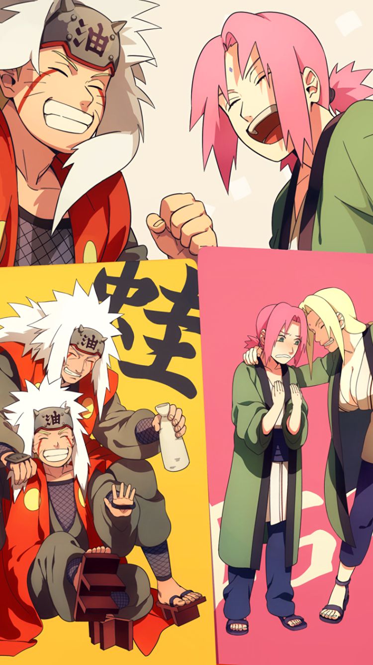 Baixar papel de parede para celular de Anime, Naruto, Sasuke Uchiha, Sakura Haruno, Jiraya (Naruto), Orochimaru (Naruto) gratuito.