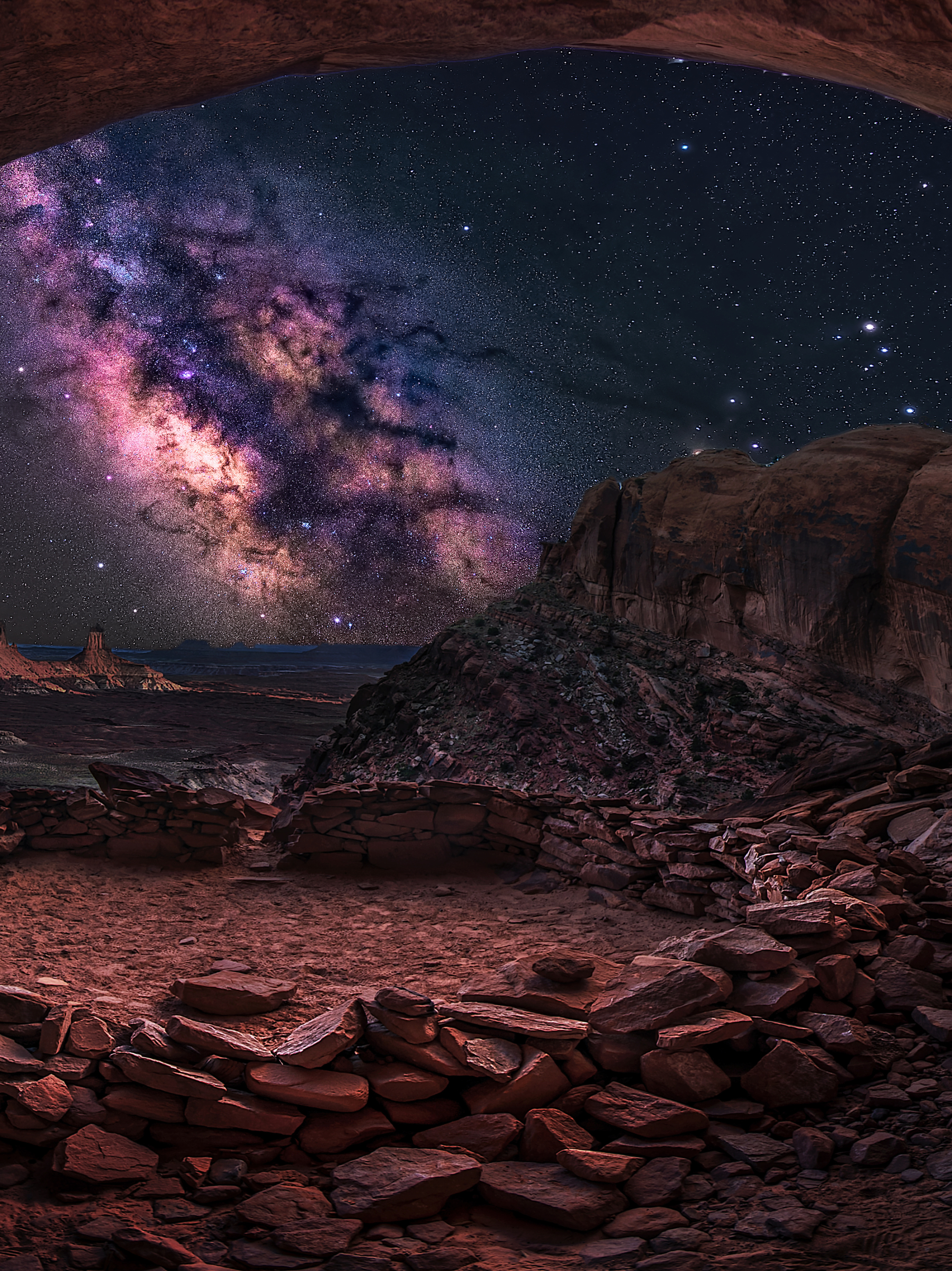 Free download wallpaper Night, Caves, Starry Sky, Earth, Milky Way, Cave on your PC desktop