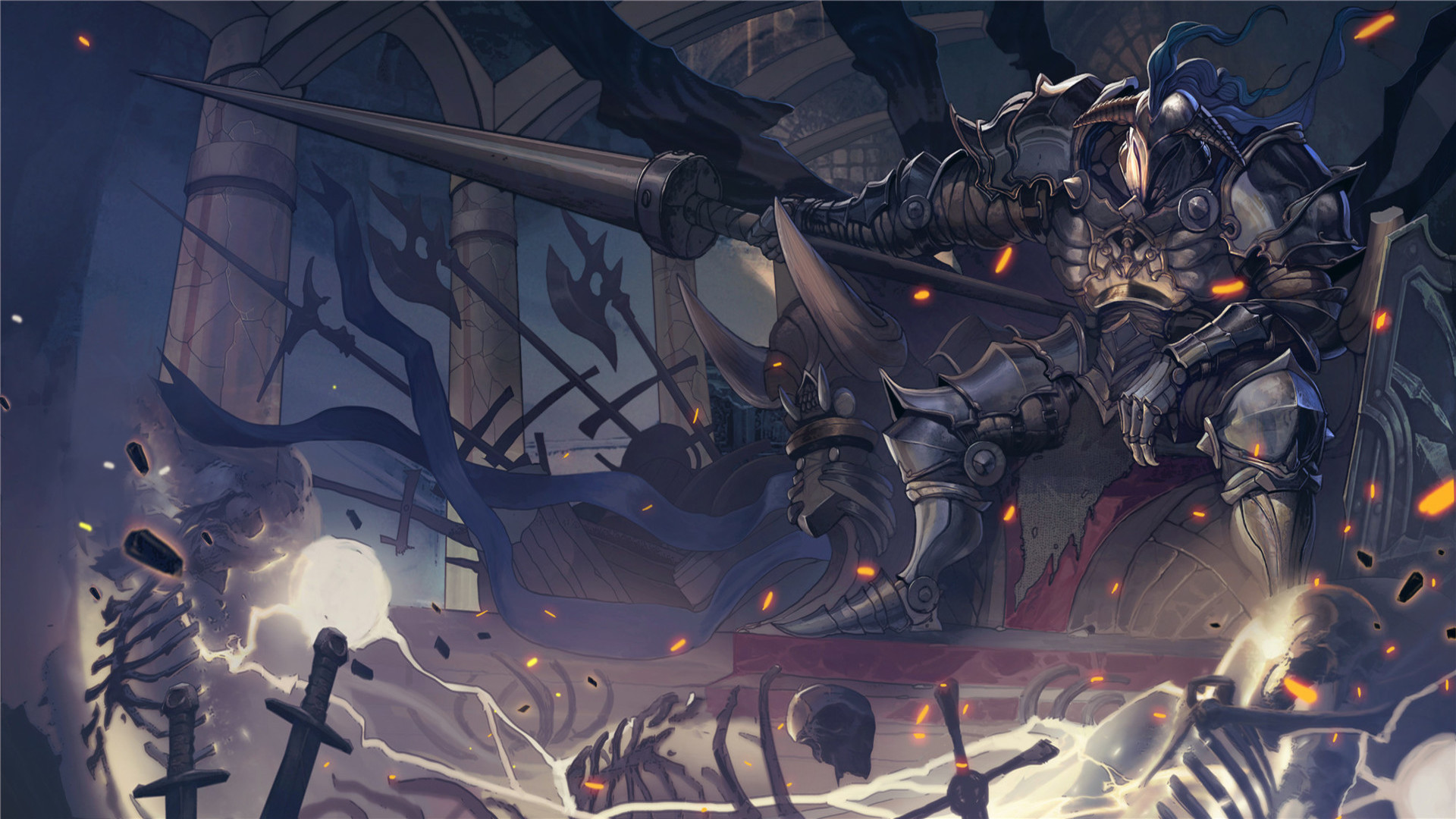 Free download wallpaper Fantasy, Warrior, Knight, Armor, Lance on your PC desktop