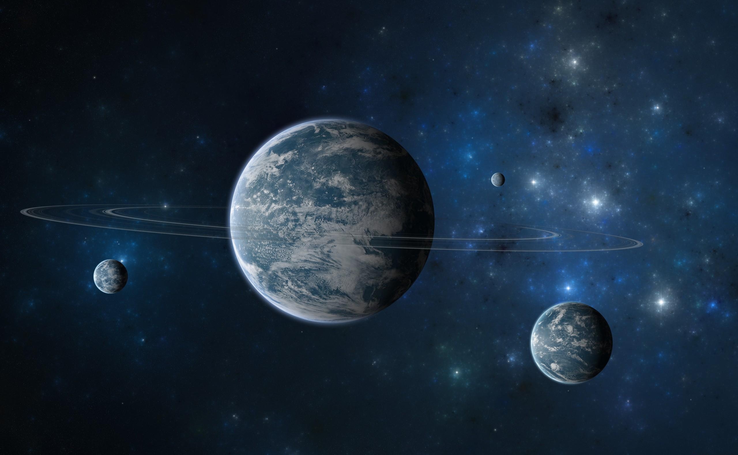 Free download wallpaper Stars, Universe, Ring, Satellite, Galaxy, Planets on your PC desktop
