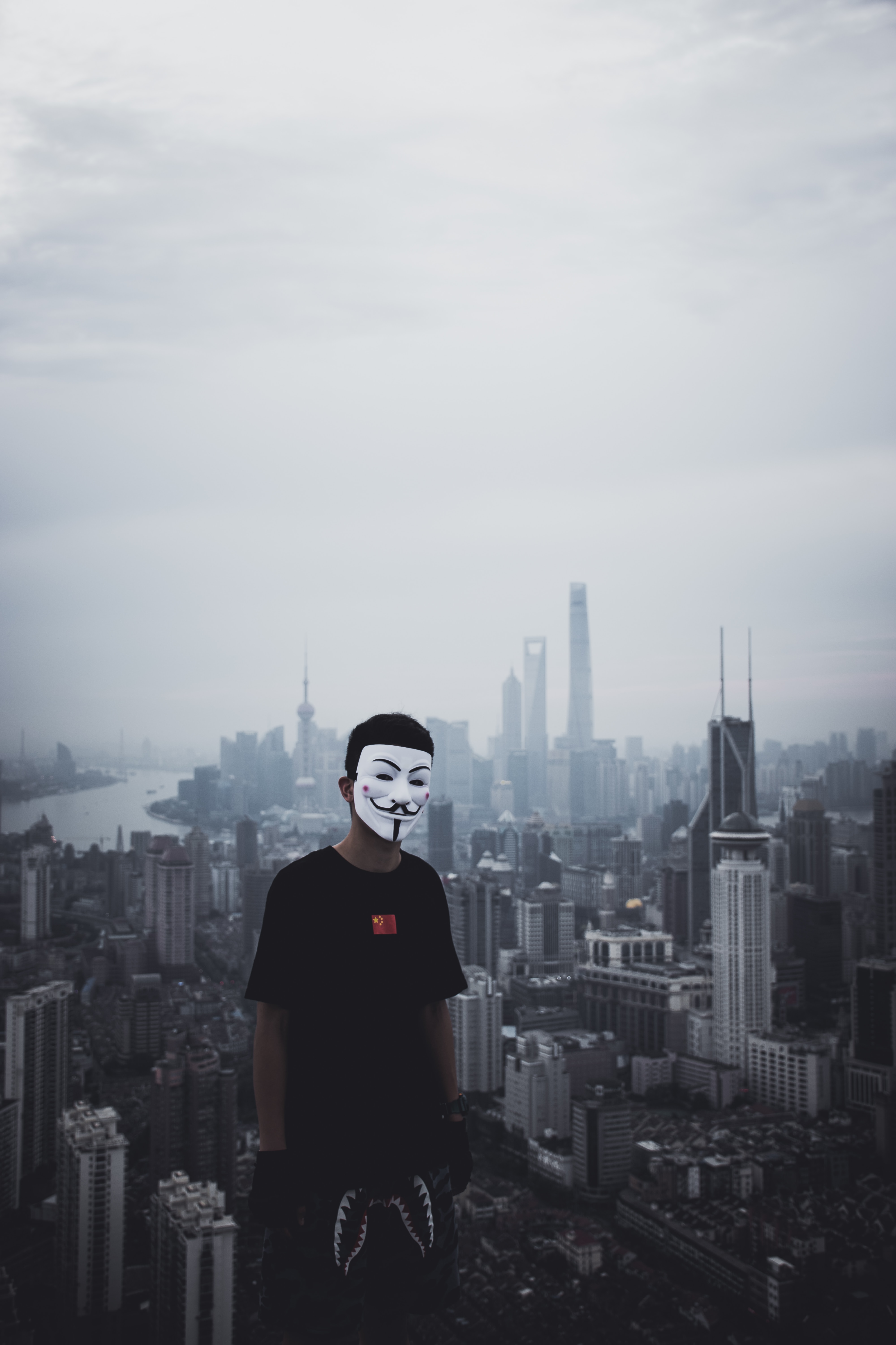city, building, miscellanea, miscellaneous, overview, review, mask, view, human, person