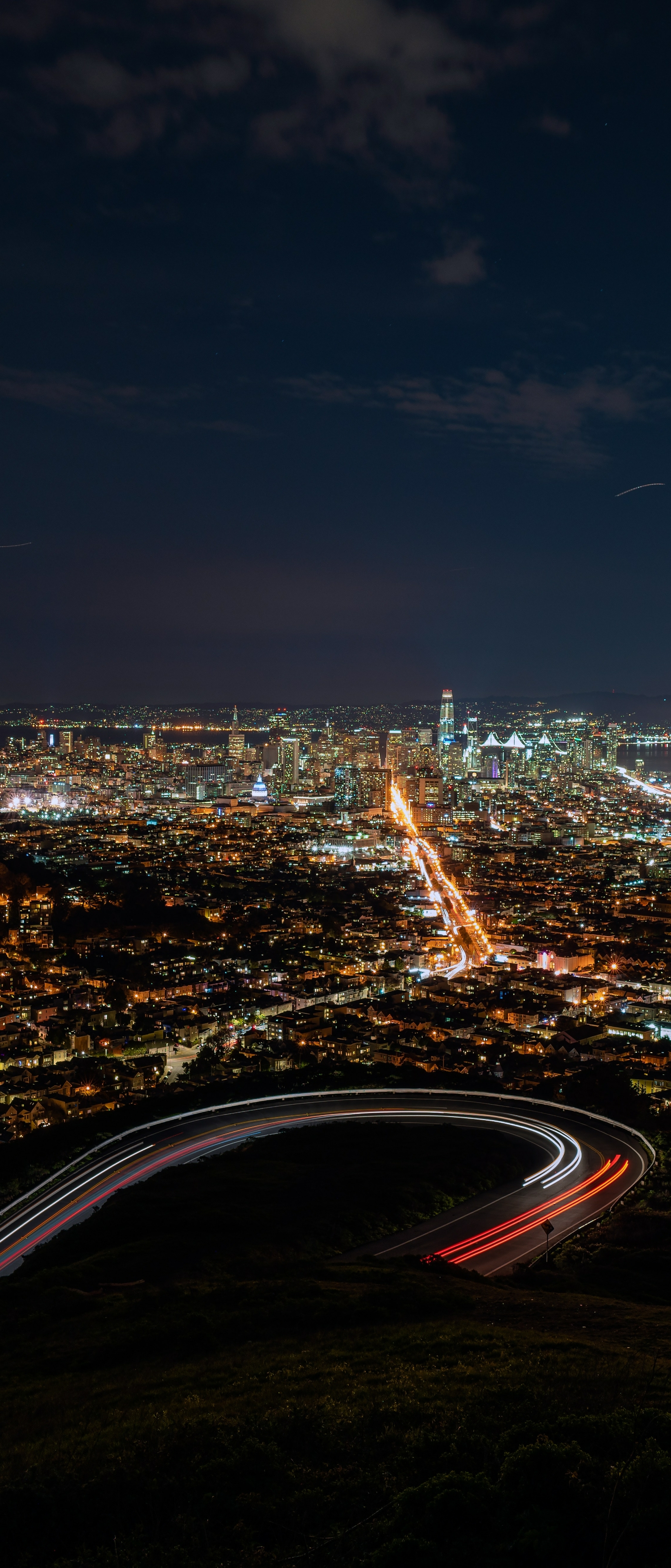 Laden Sie das Städte, Stadt, Stadtbild, San Francisco, Nacht, Vereinigte Staaten Von Amerika, Menschengemacht, Großstadt-Bild kostenlos auf Ihren PC-Desktop herunter