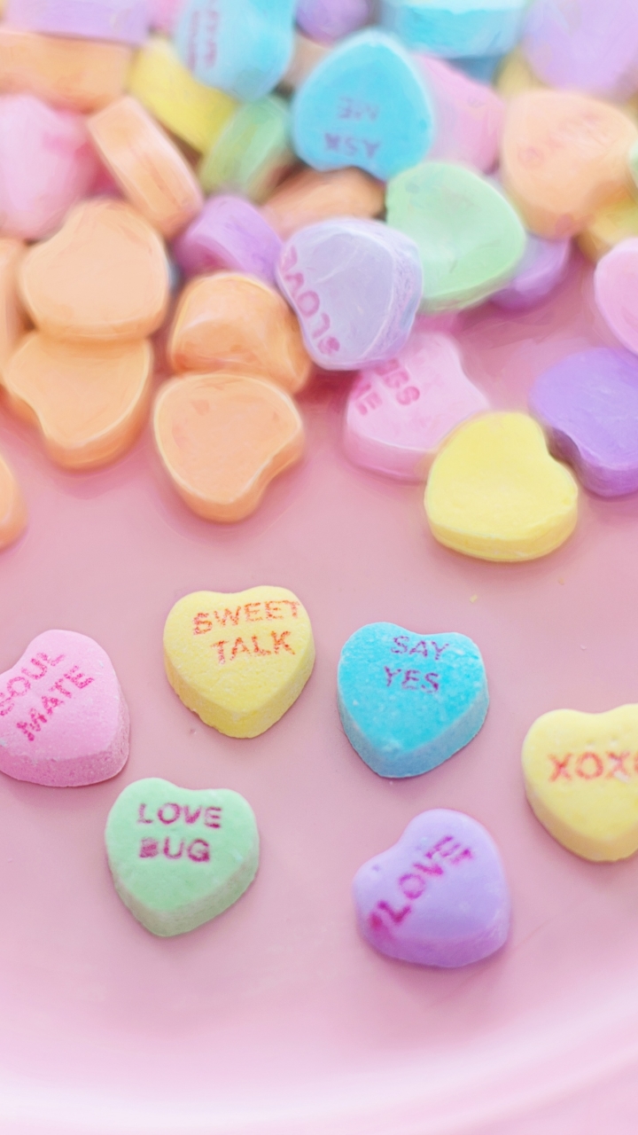 Descarga gratuita de fondo de pantalla para móvil de Amor, Día De San Valentín, Colores, Vistoso, Caramelo, Parejas, Alimento.