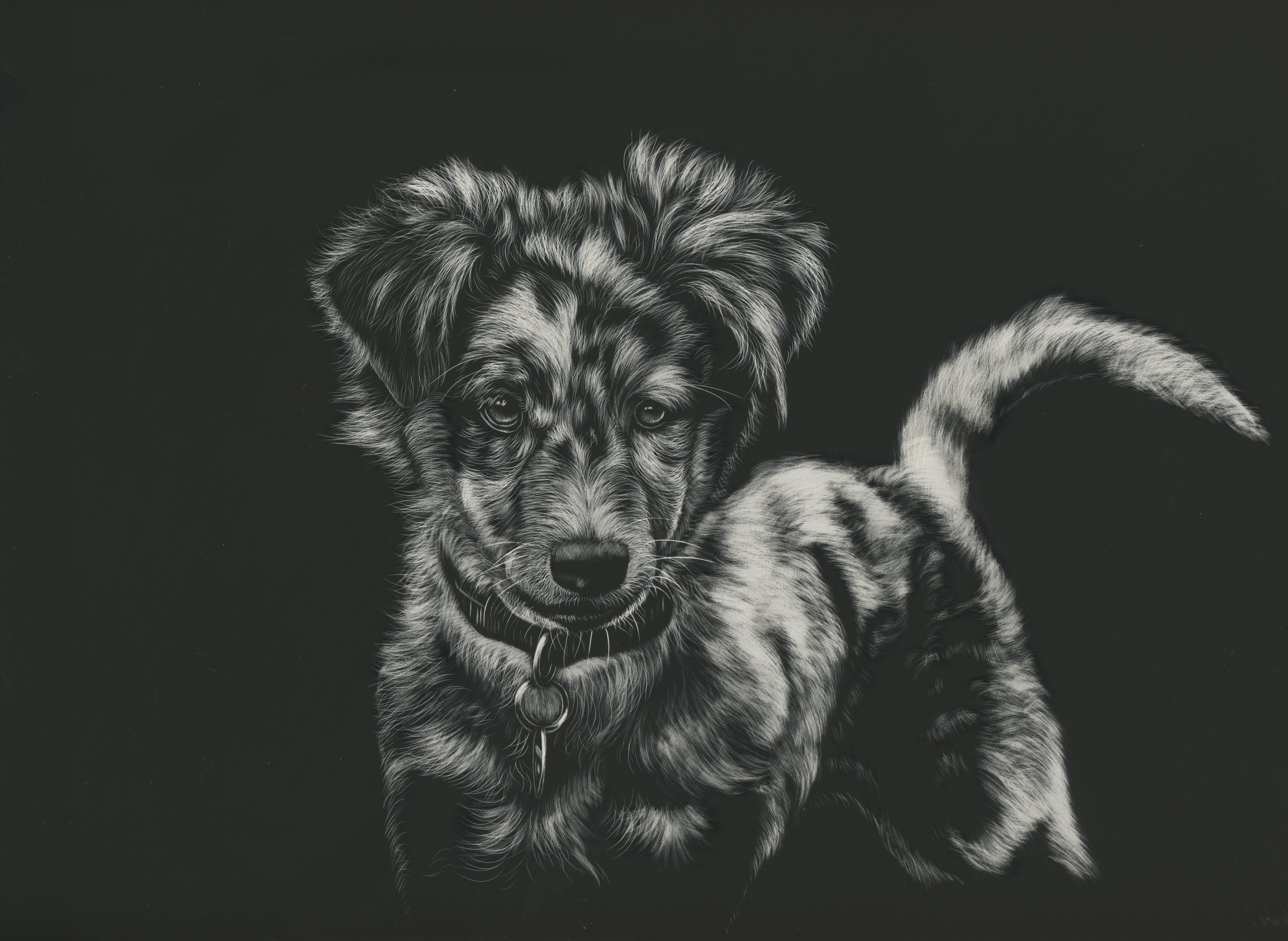 Free download wallpaper Dogs, Dog, Animal, Australian Shepherd, Black & White on your PC desktop