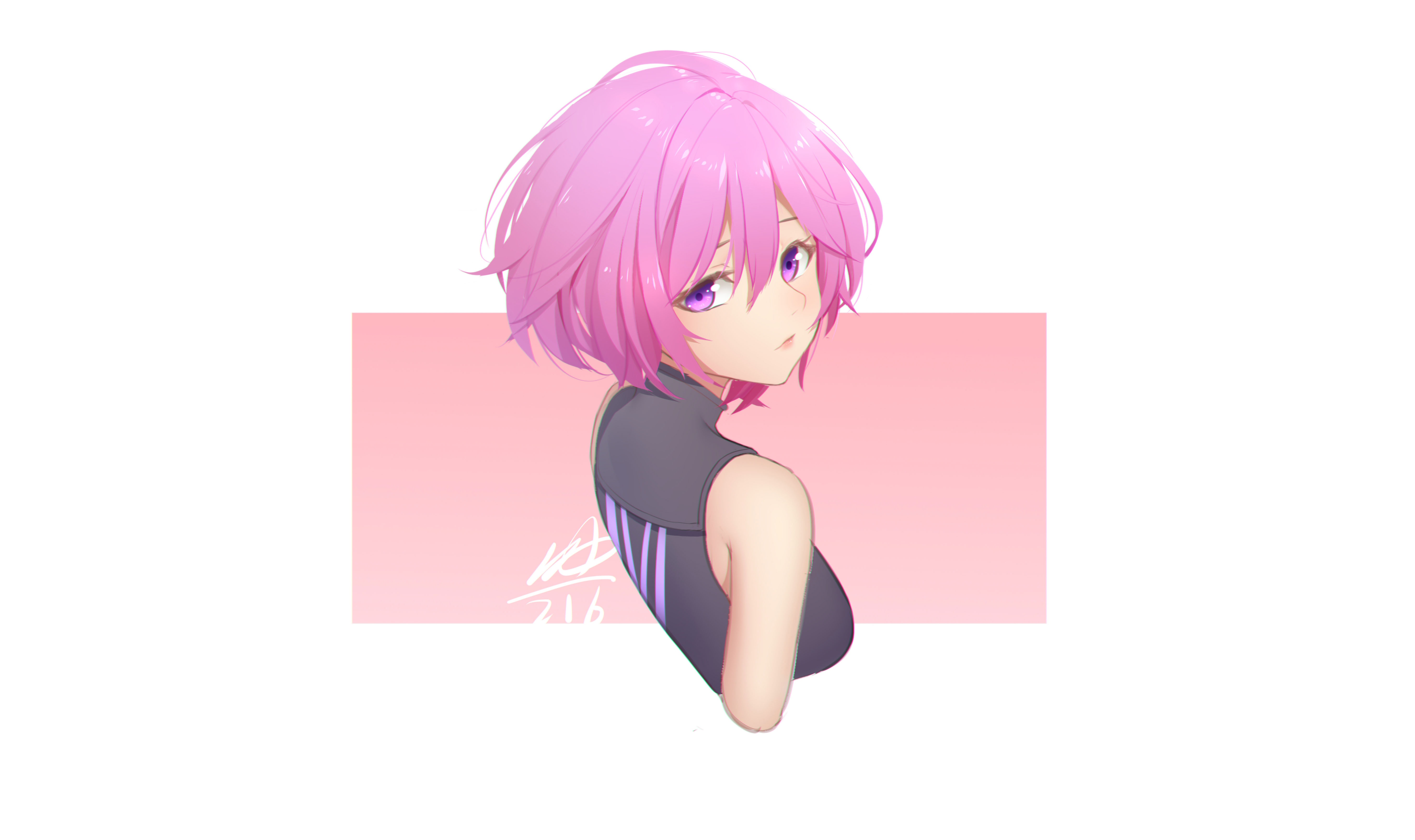 Free download wallpaper Anime, Pink Hair, Short Hair, Purple Eyes, Fate/grand Order, Mashu Kyrielight, Fate Series on your PC desktop