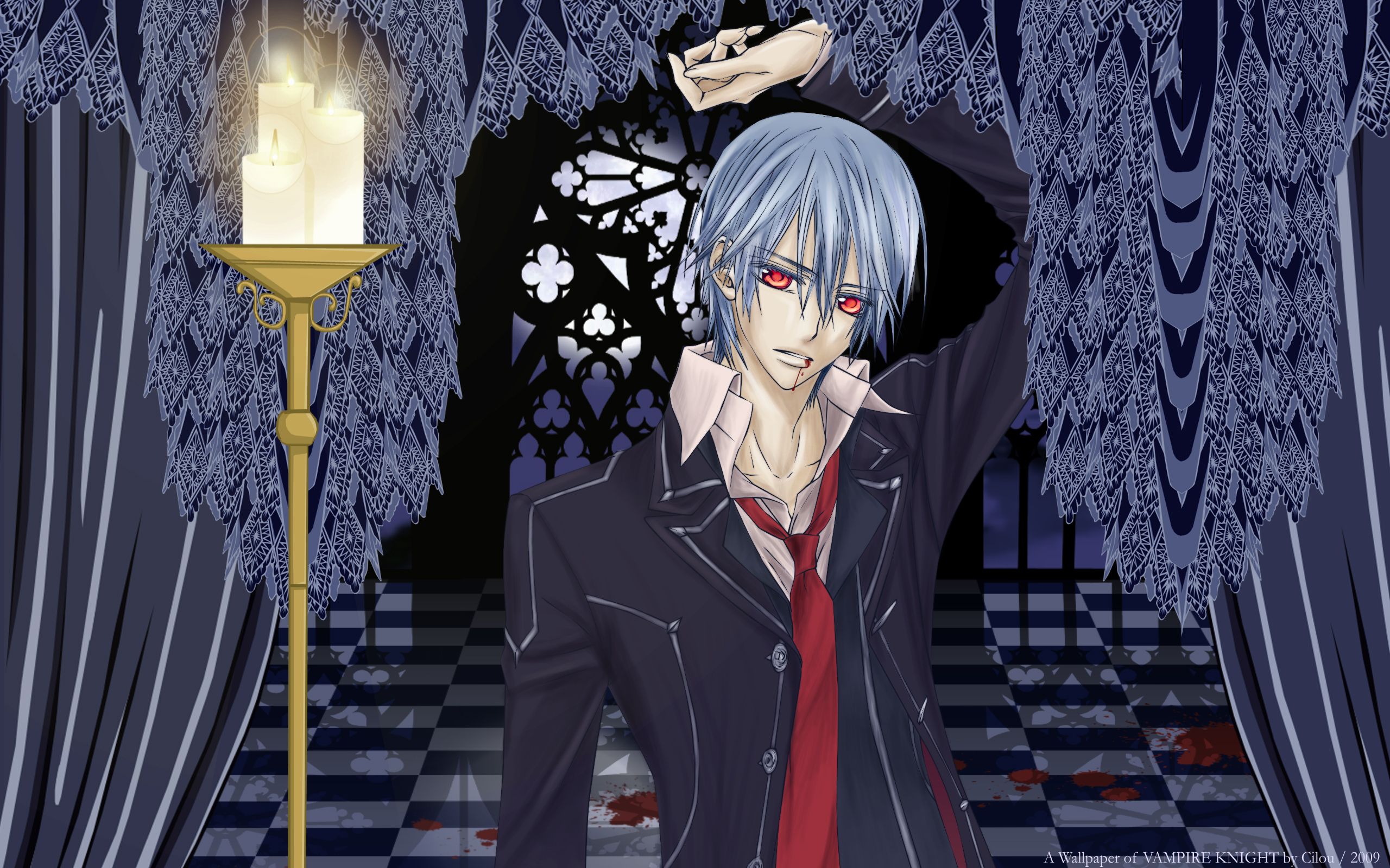 Free download wallpaper Anime, Blood, Candle, Uniform, Vampire Knight, Zero Kiryu on your PC desktop