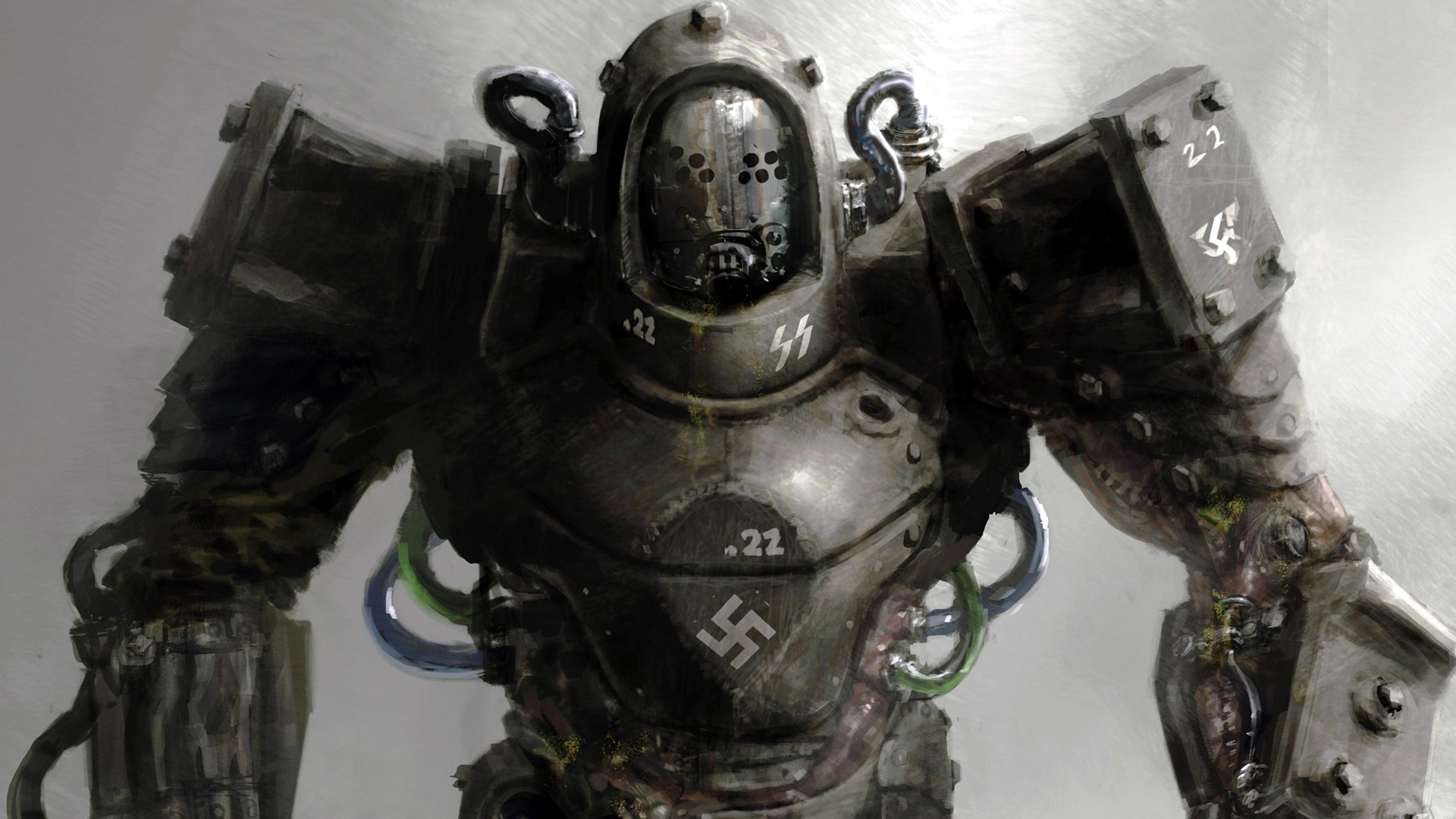 wolfenstein: the new order, wolfenstein, video game, robot, soldier