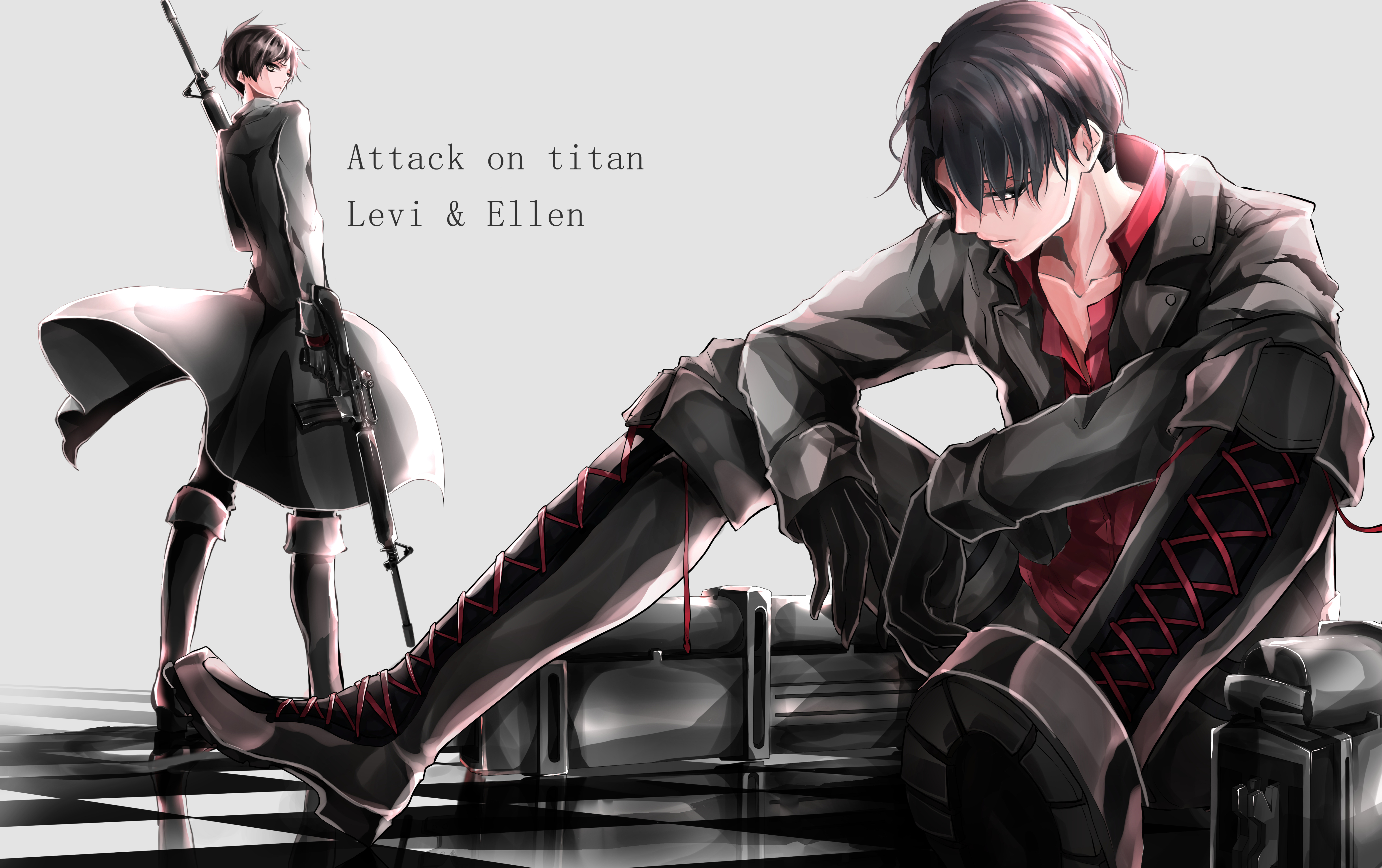 Download mobile wallpaper Anime, Eren Yeager, Attack On Titan, Levi Ackerman for free.