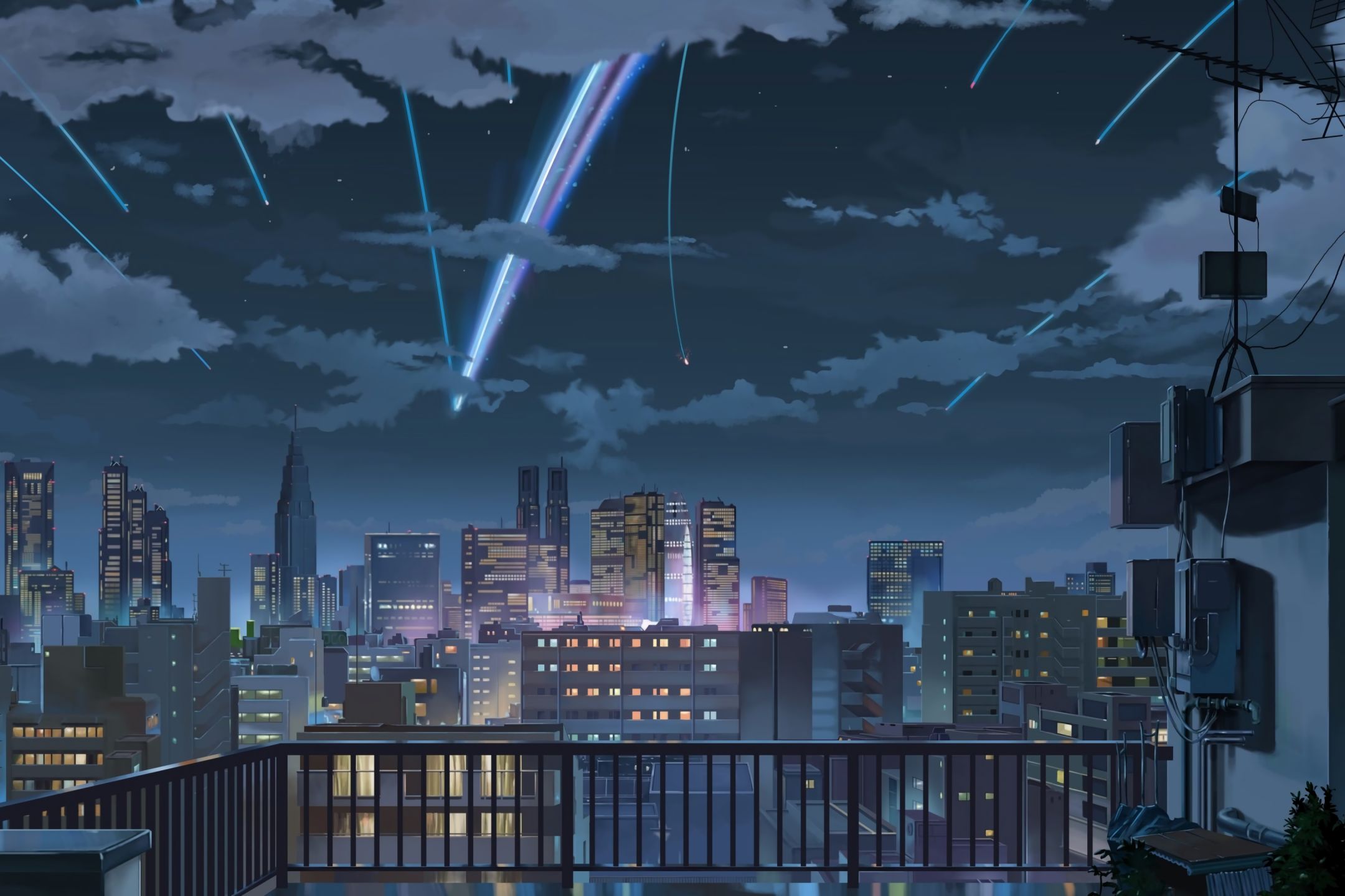 Free download wallpaper Anime, Cloud, Comet, Your Name, Kimi No Na Wa on your PC desktop