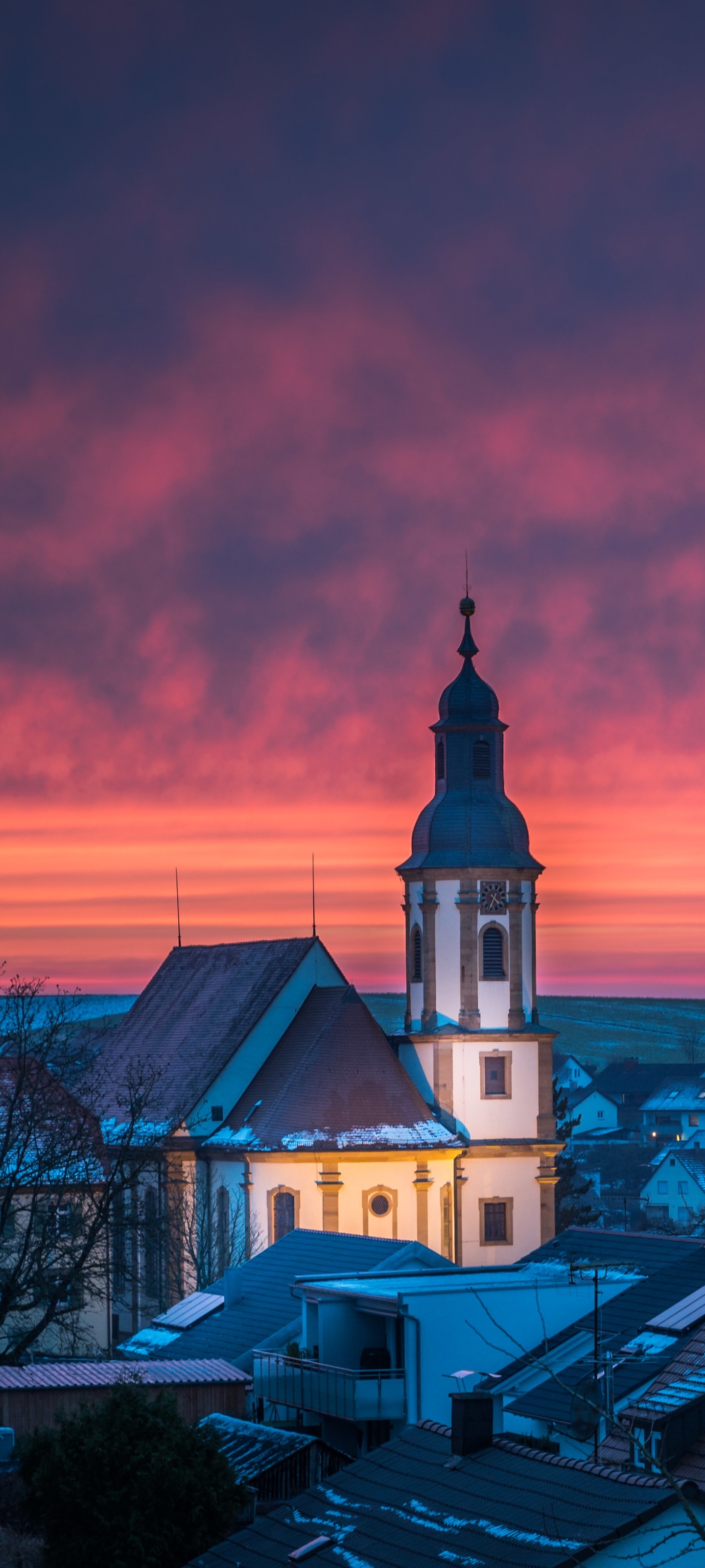Free download wallpaper Sunset, Church, Churches, Religious on your PC desktop