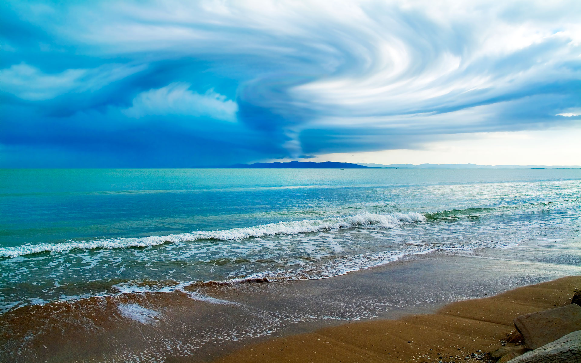 Download mobile wallpaper Island, Beach, Ocean, Earth, Cloud for free.