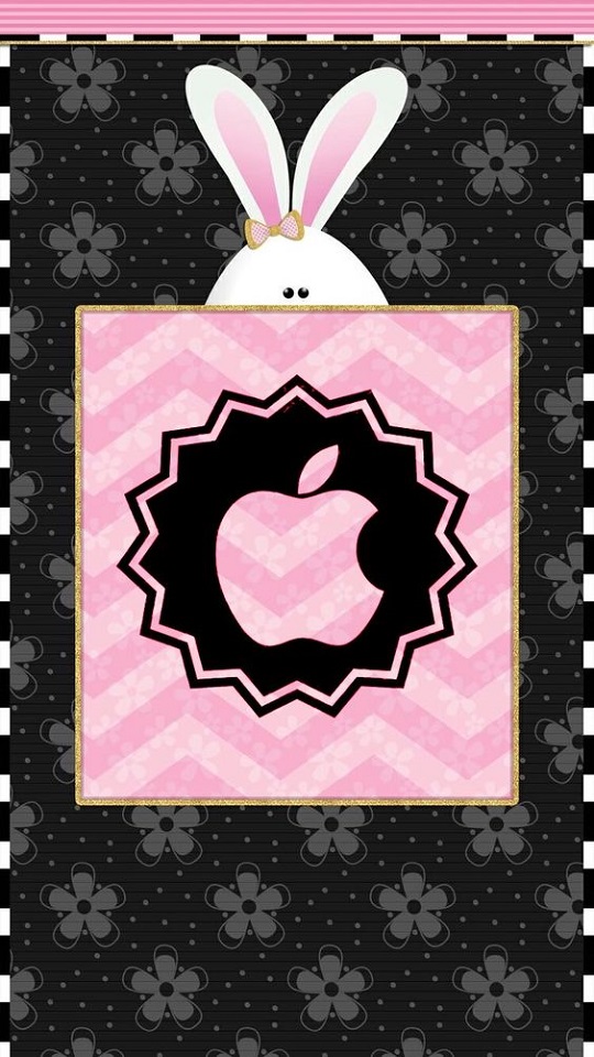 Download mobile wallpaper Apple, Pink, Technology, Logo, Rabbit for free.